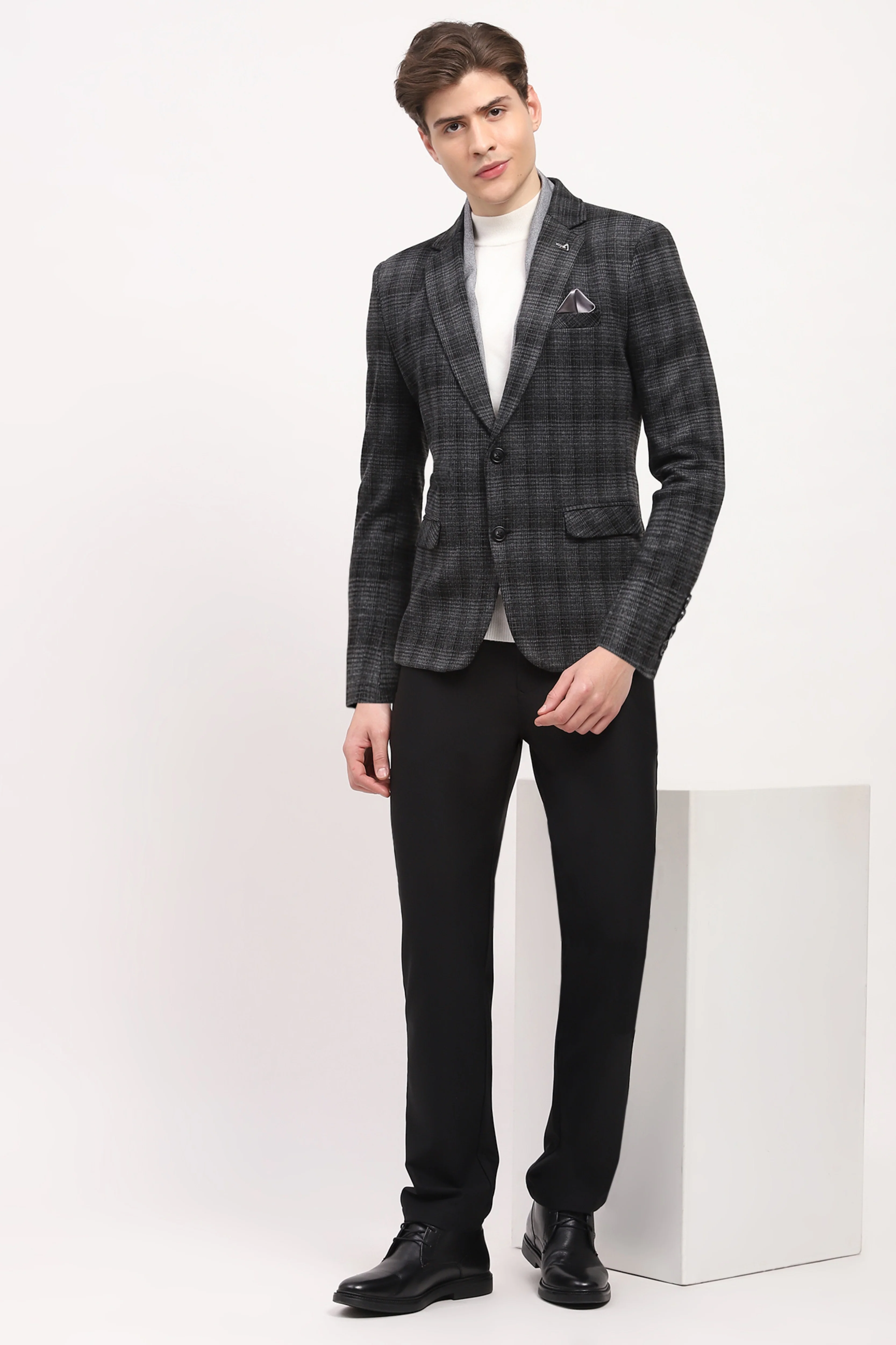 Grey Check Coat - Image 2