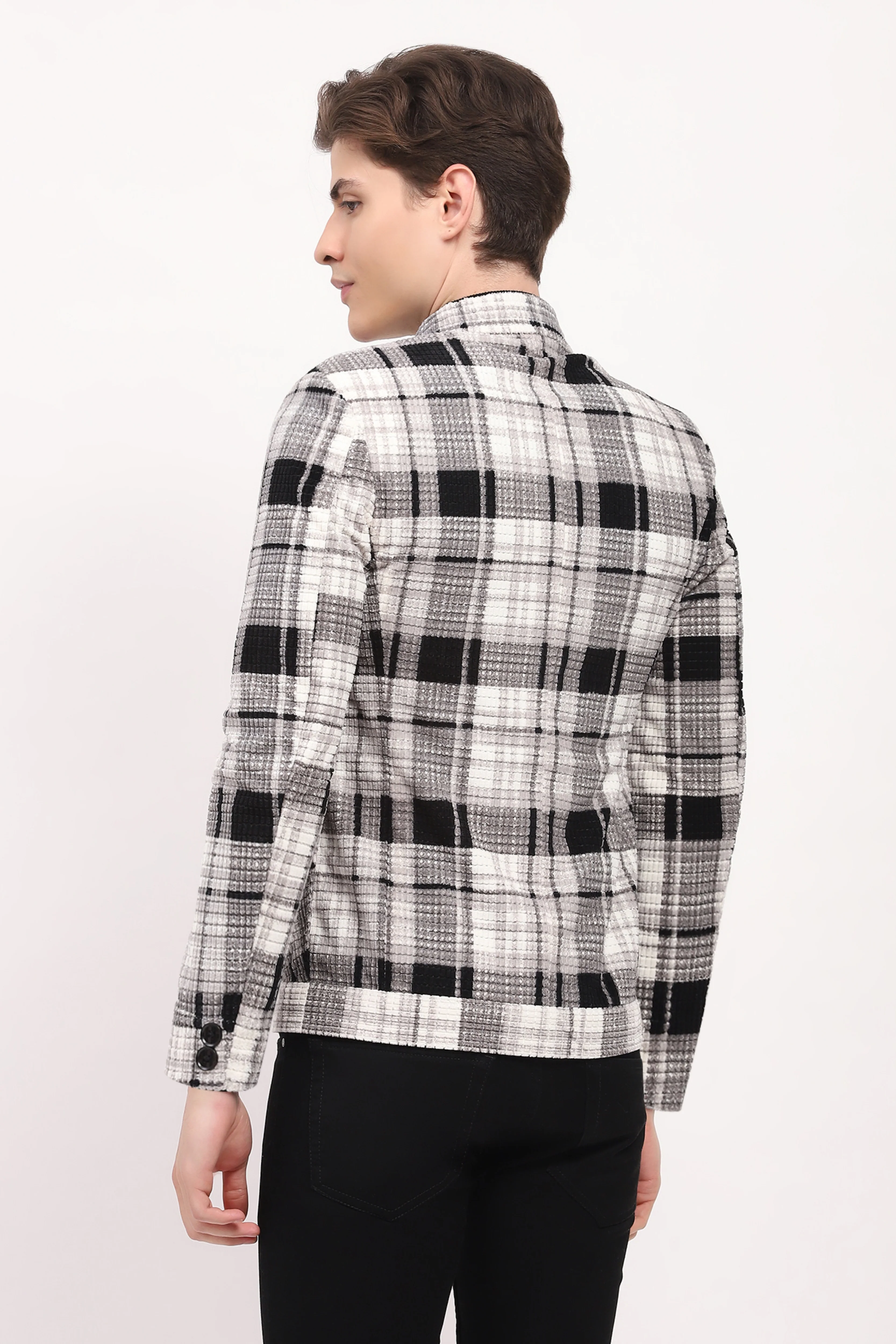Grey Check Jacket - Image 4