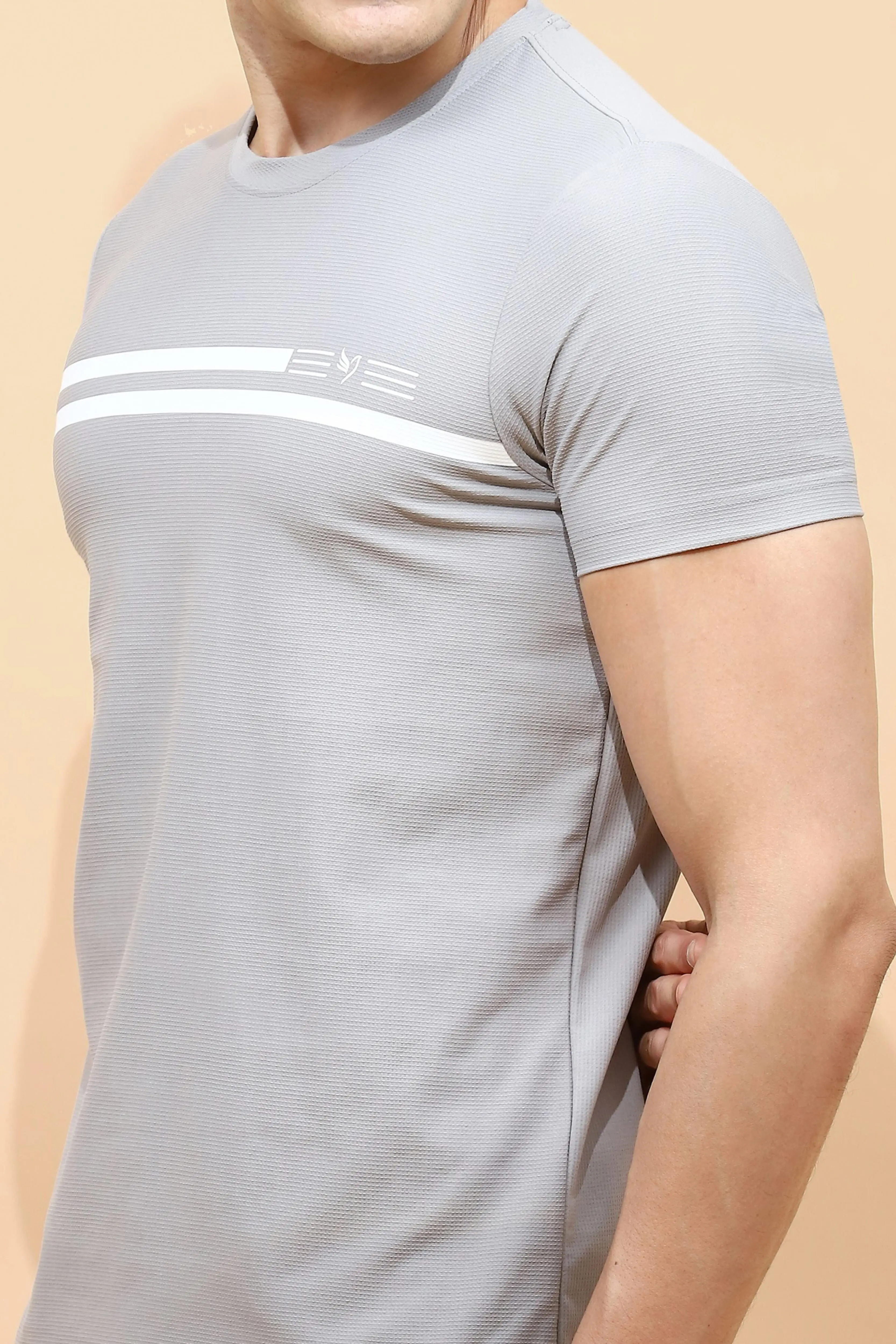 Grey Cotton Regular Fit T-Shirt - Image 5