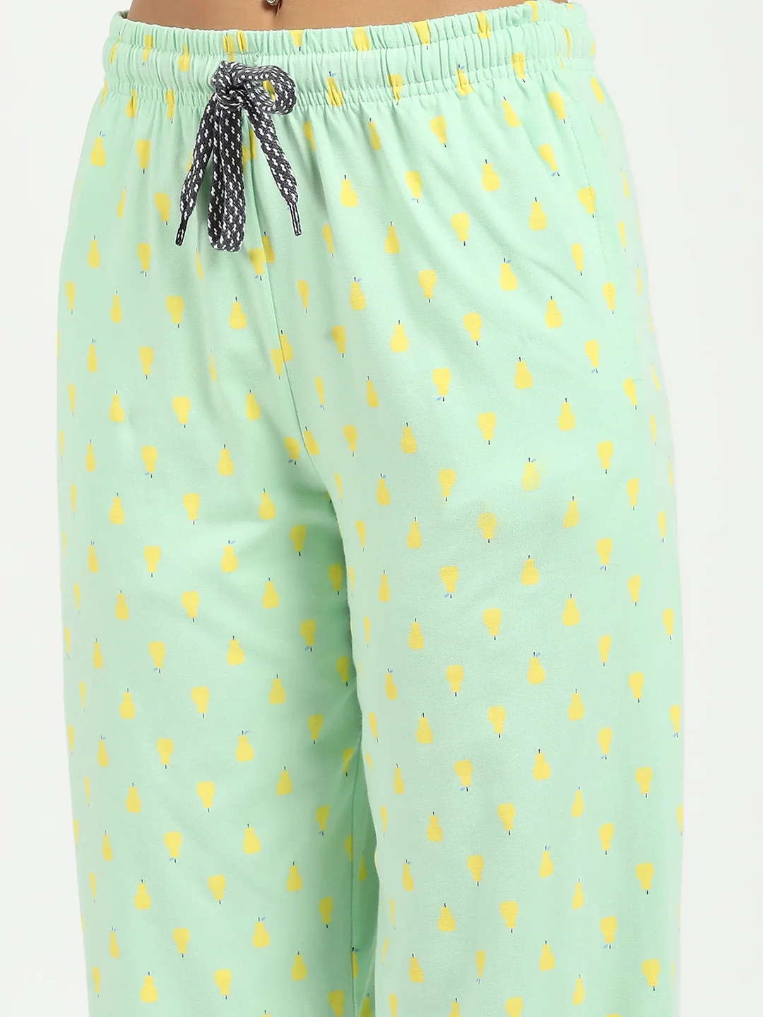 Green Printed Cotton Nightsuit - Image 9