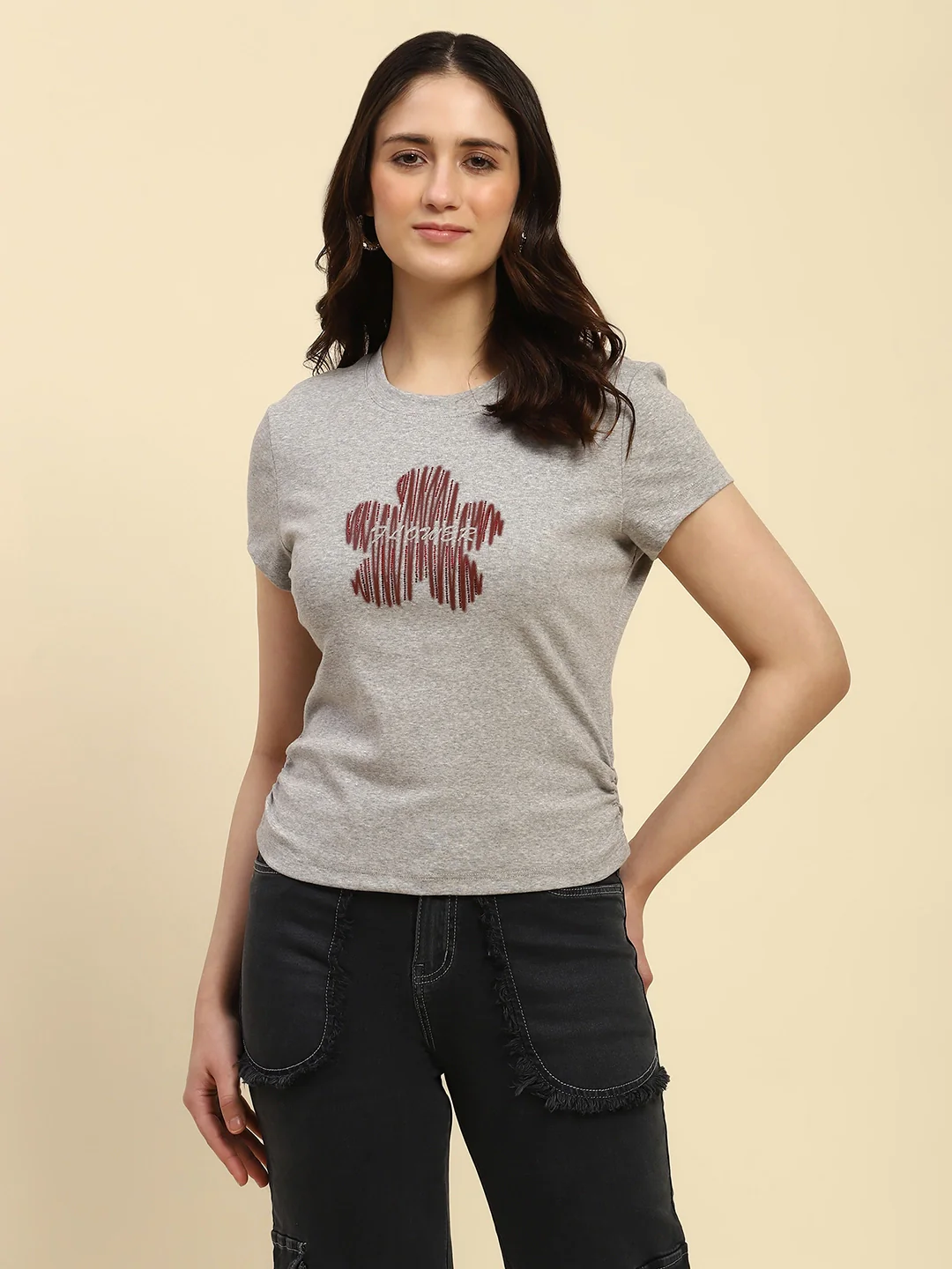Grey Embellished UV Protective Top - Image 13