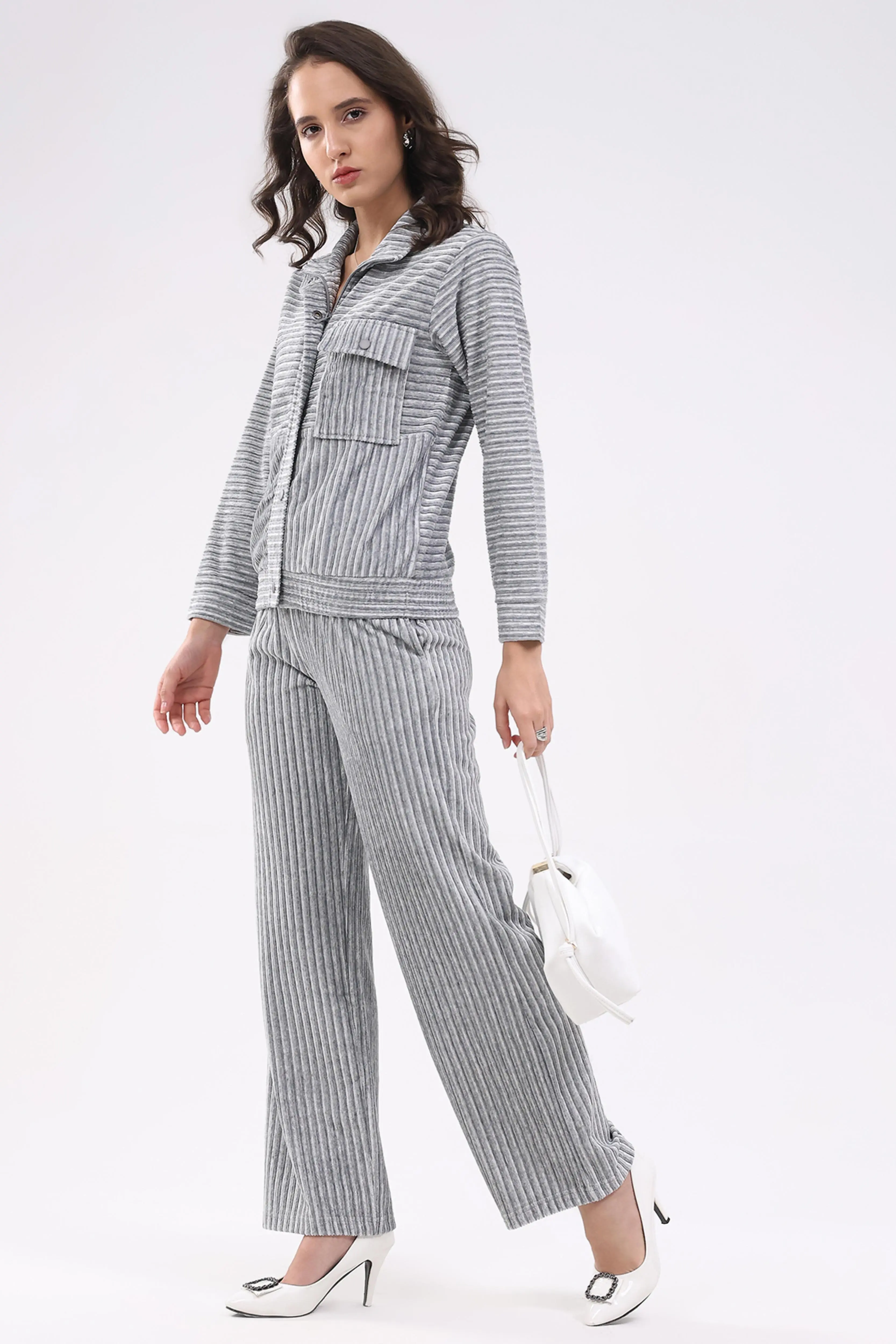 Grey Striped Winter Co-ord Set - Image 7
