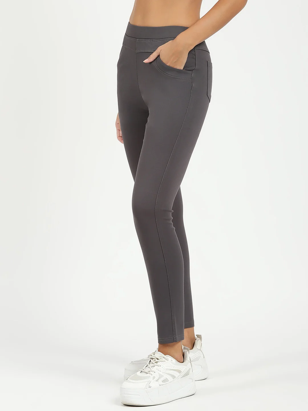 Grey Ultra Stretchable Jegging - Image 7