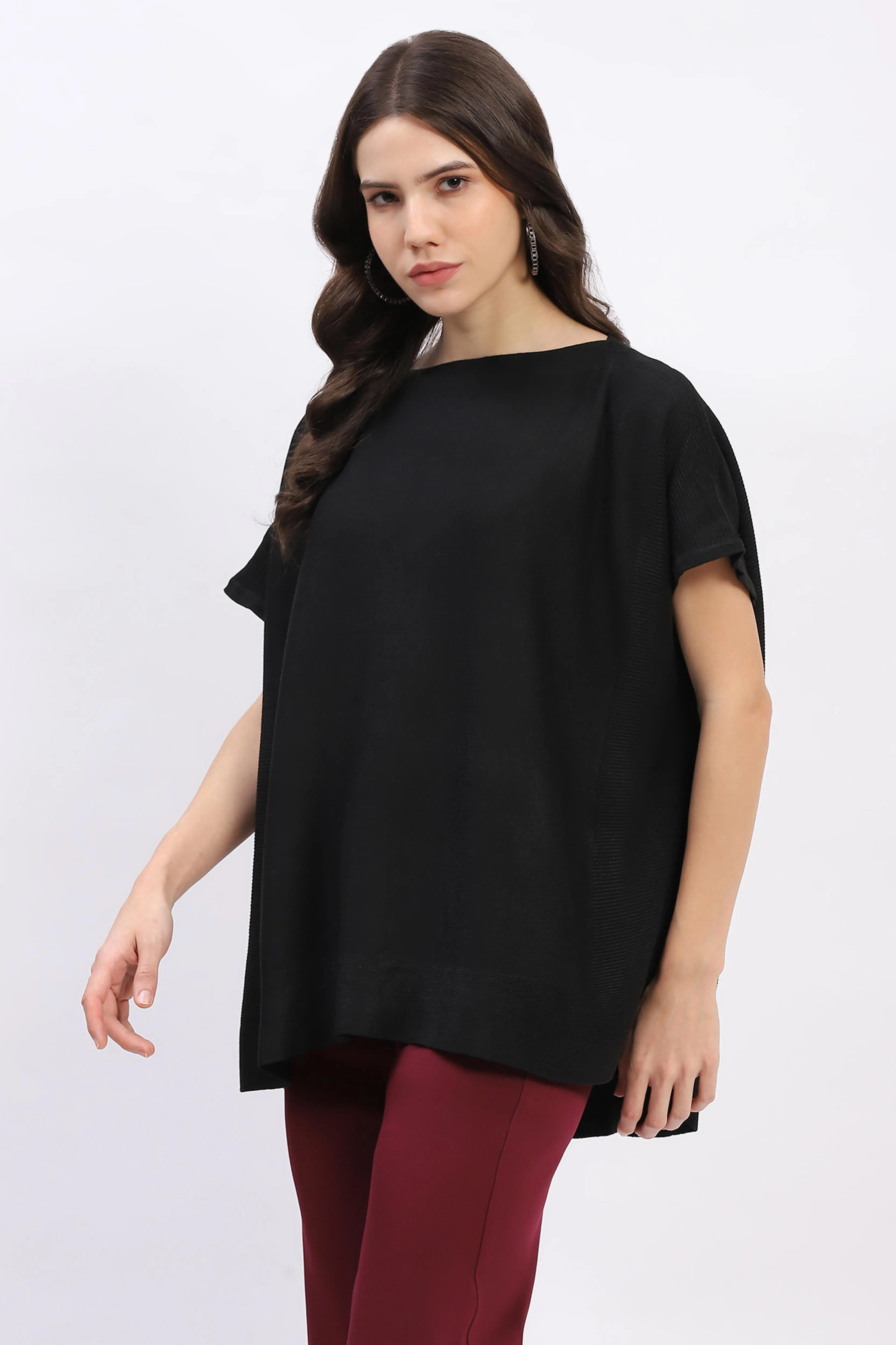 Kaftan-Style Cotton-Blend Top - Image 2