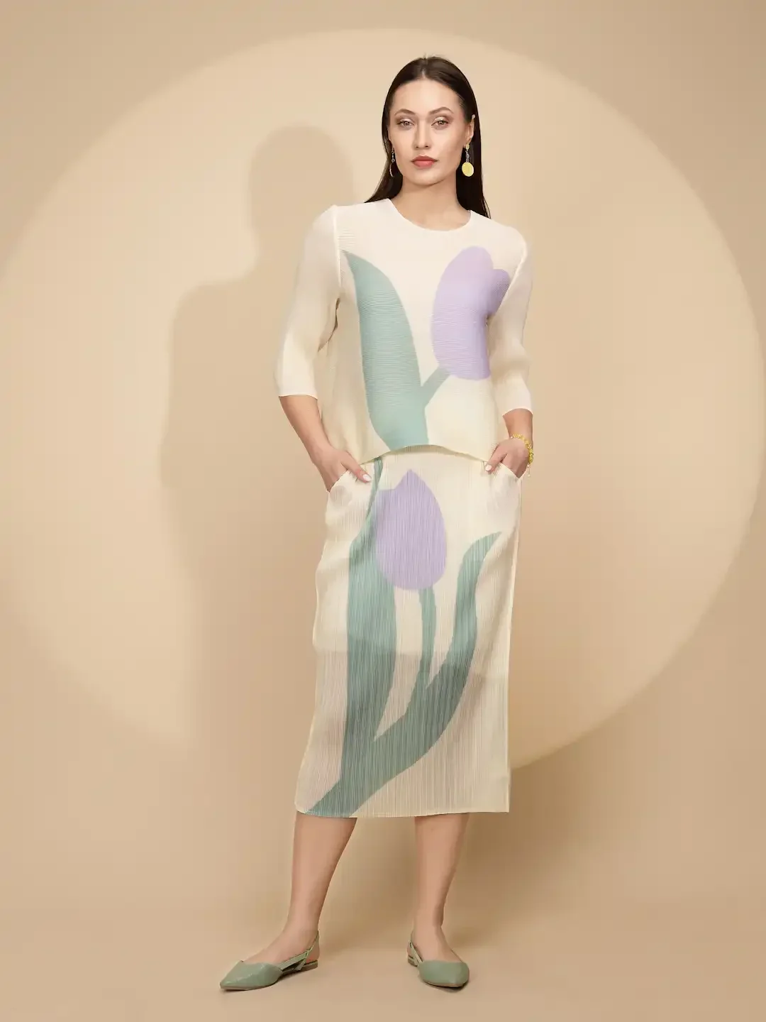 Lemon Regular Fit Co-ord Set For Women
