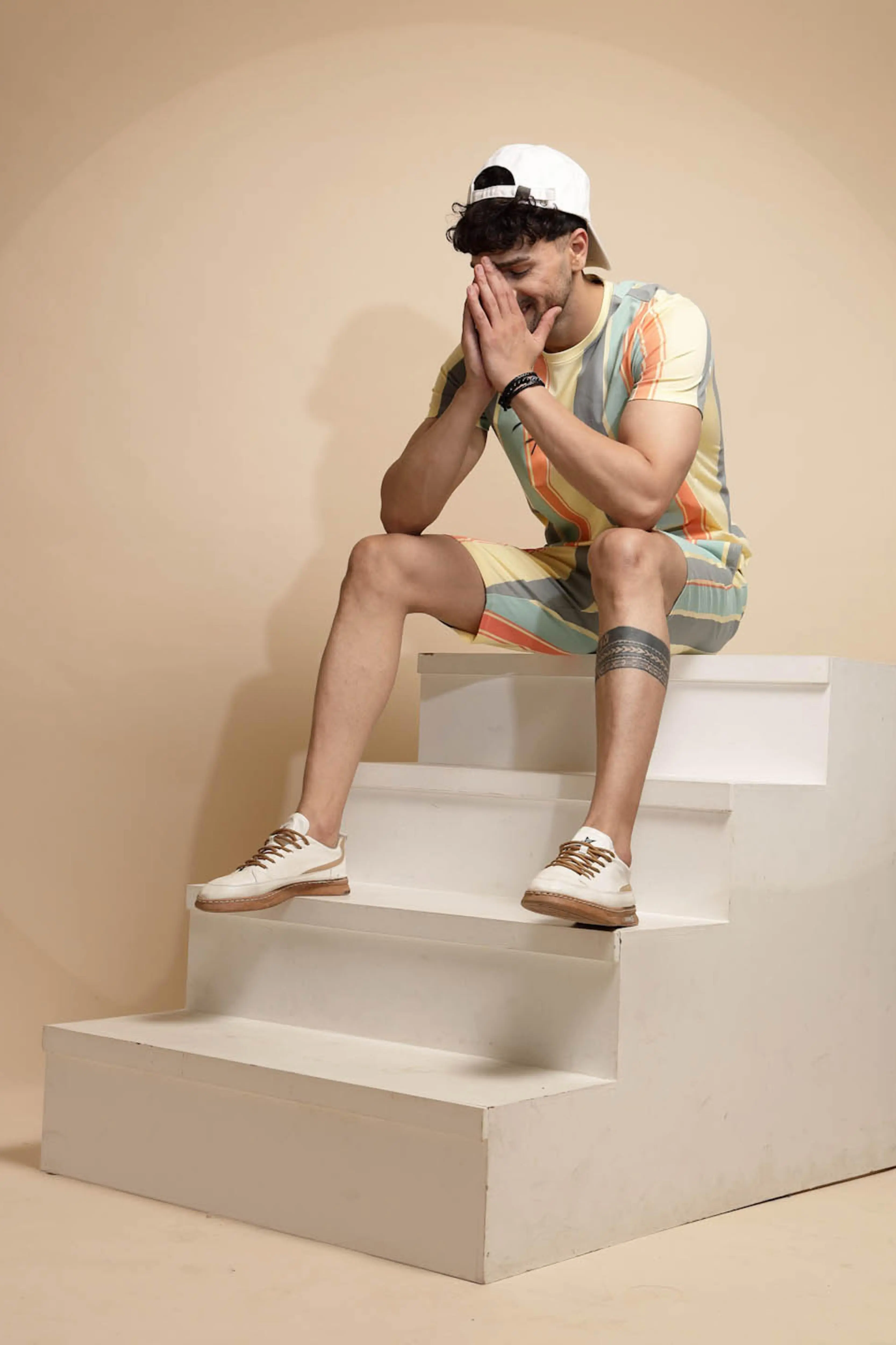Multicolor Striped Shorts Set - Image 6