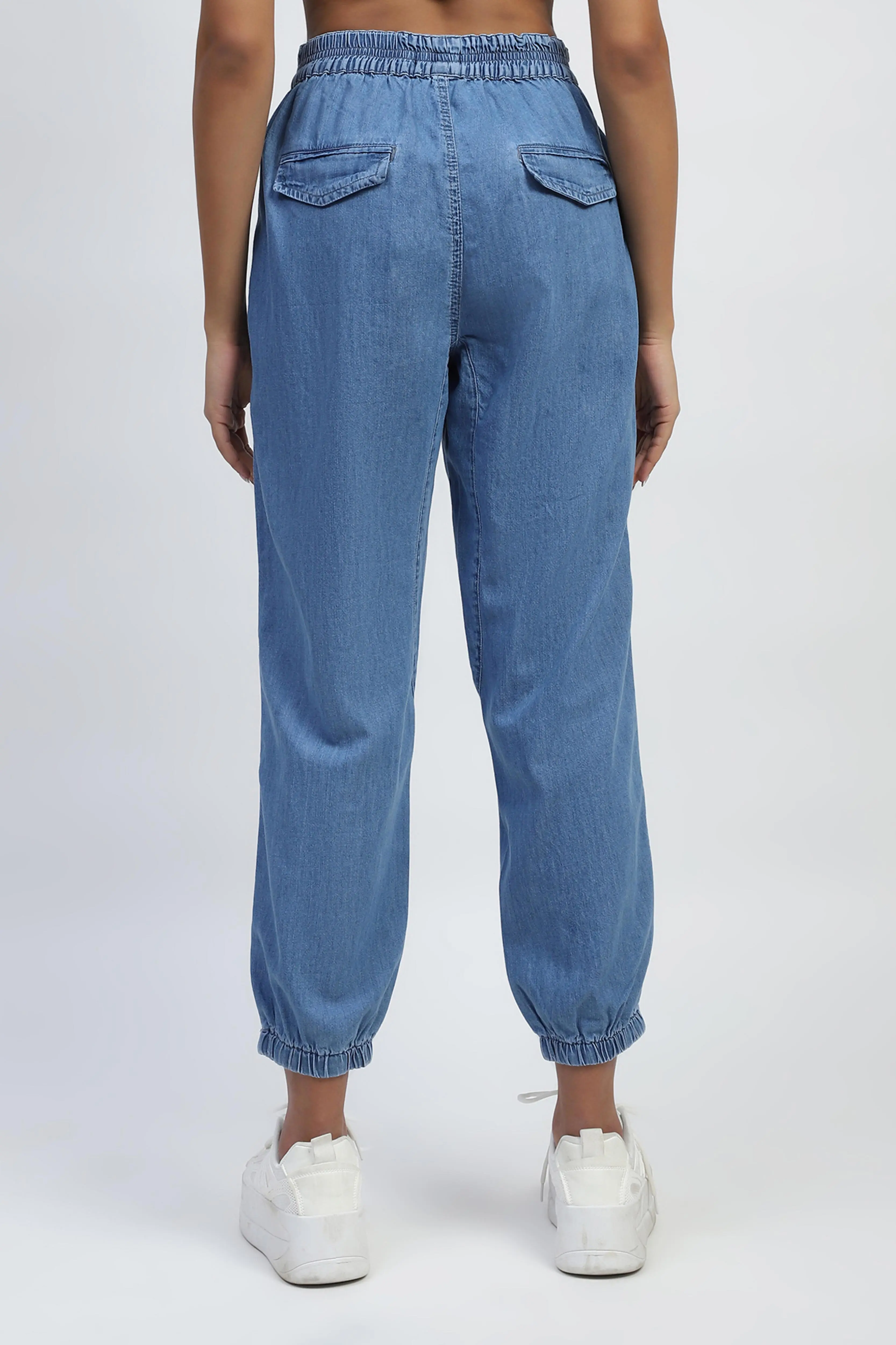 Boyfriend Fit Cotton Blend Jeans - Image 4