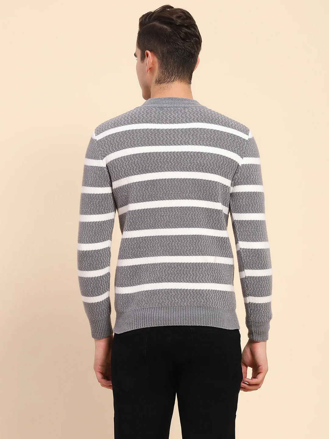 Grey Striped Pullover - Image 11