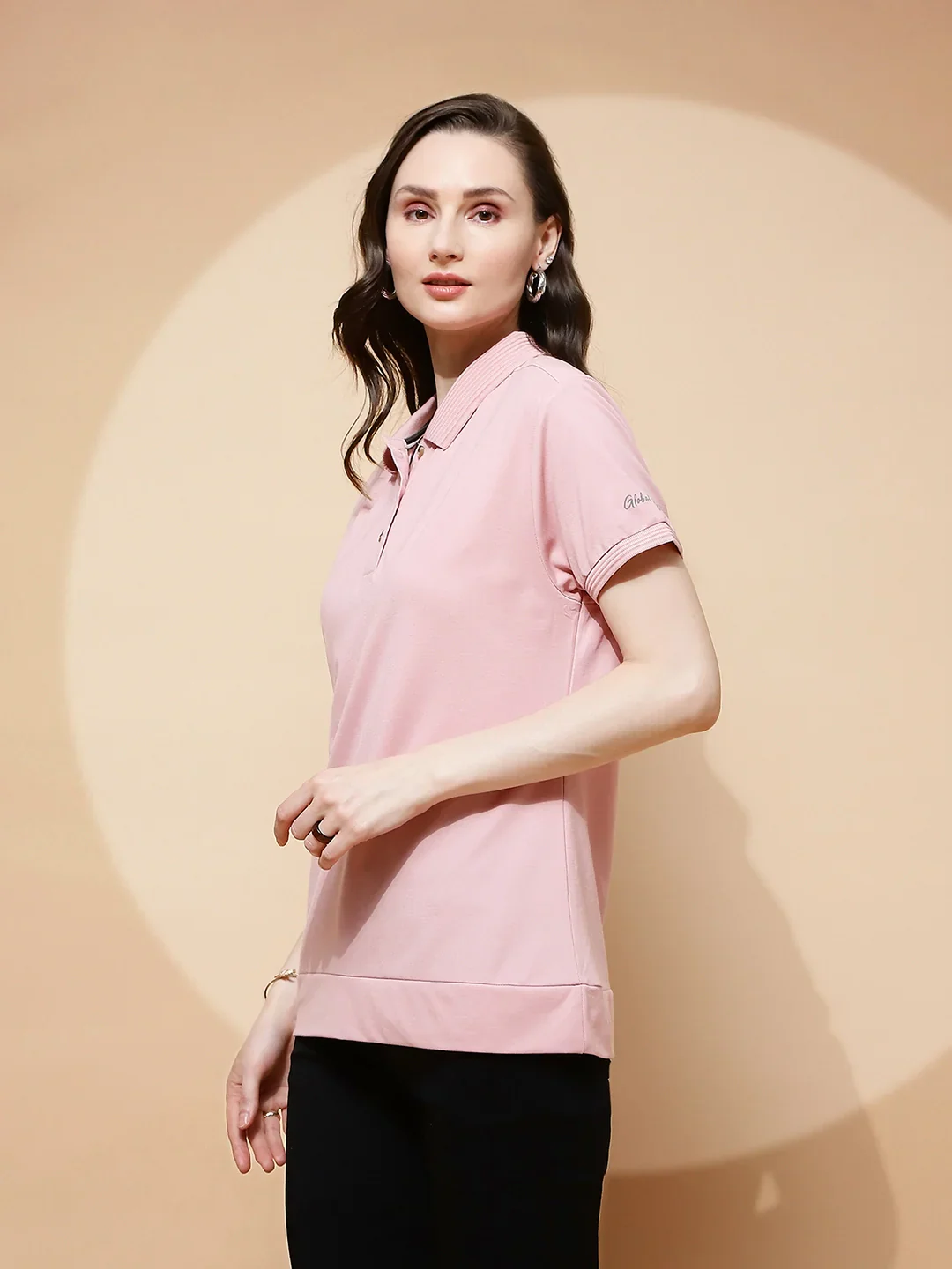 Peach Rayon Blend T-Shirt - Image 10