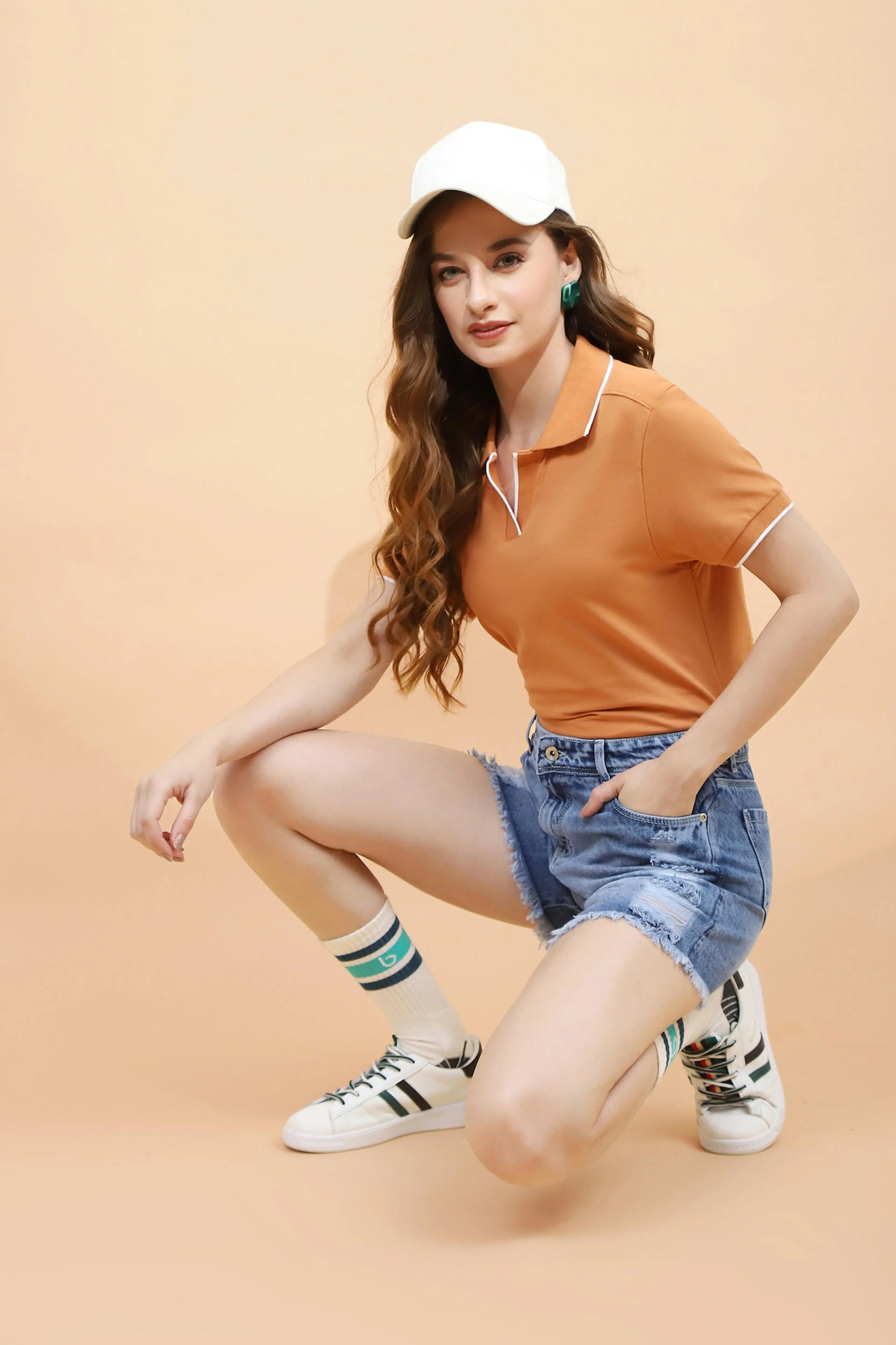 Rust Cotton Blend T-Shirt - Image 6