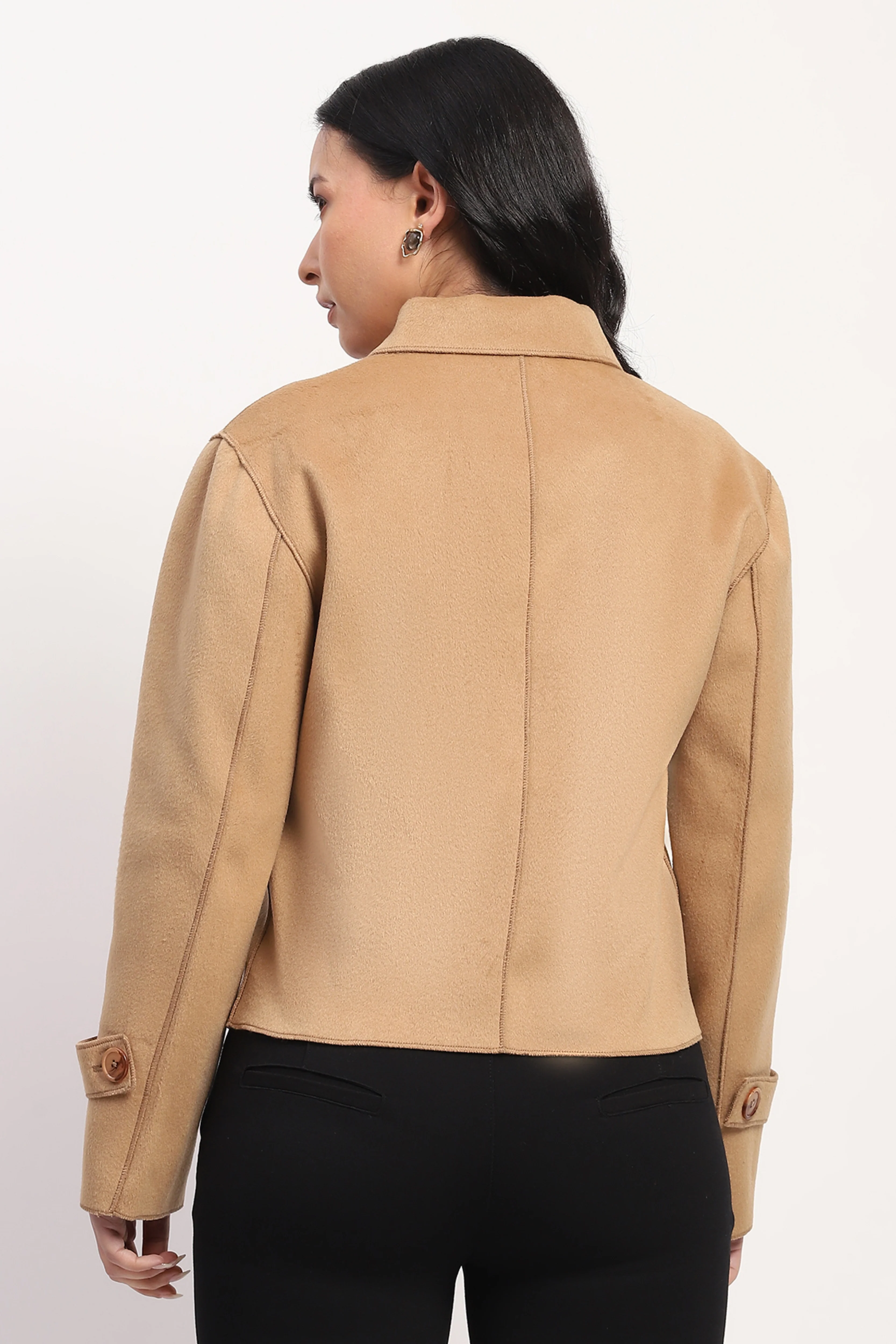 Lightweight Beige Winter Coat - Image 5