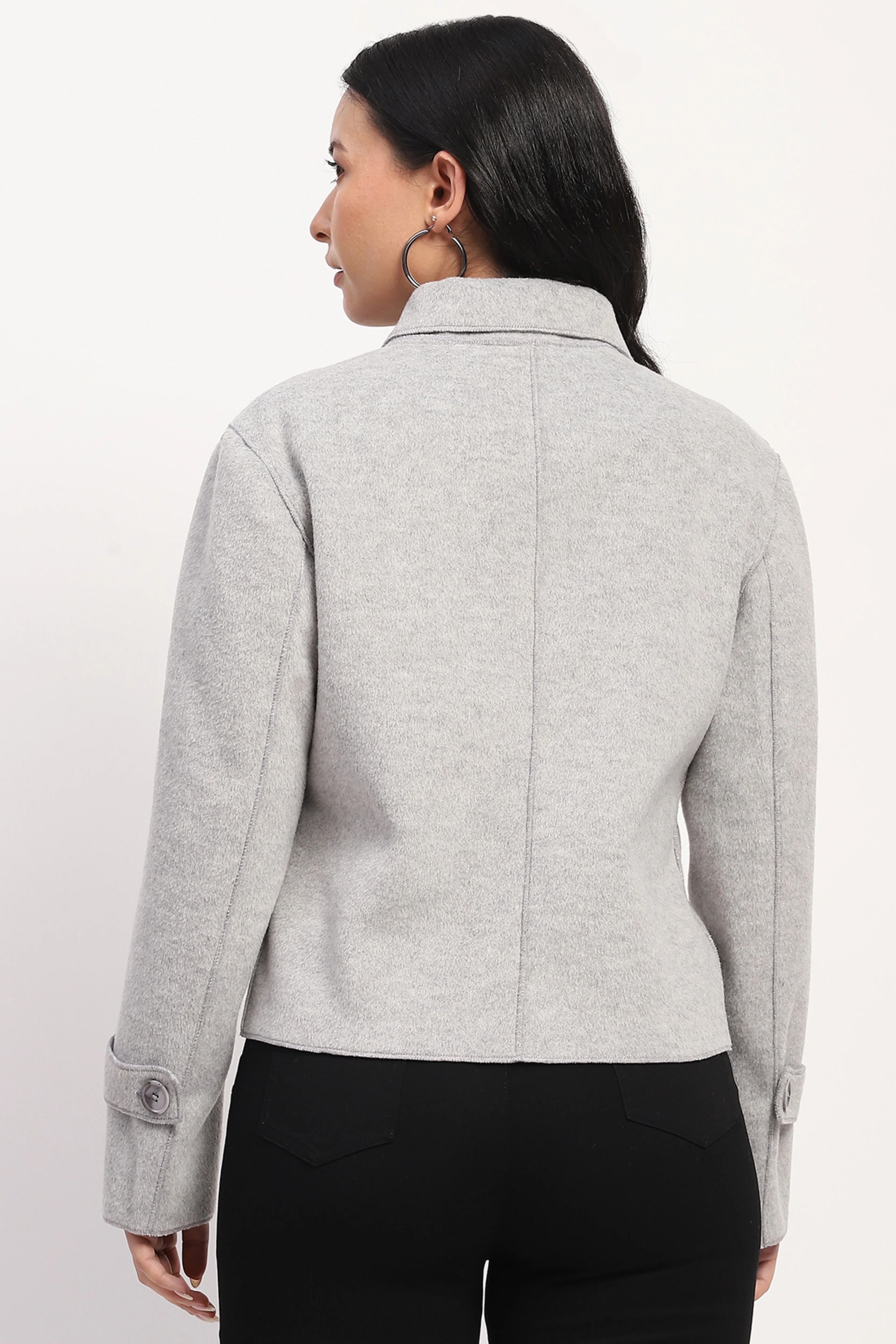 Lightweight Grey Winter Coat - Image 5