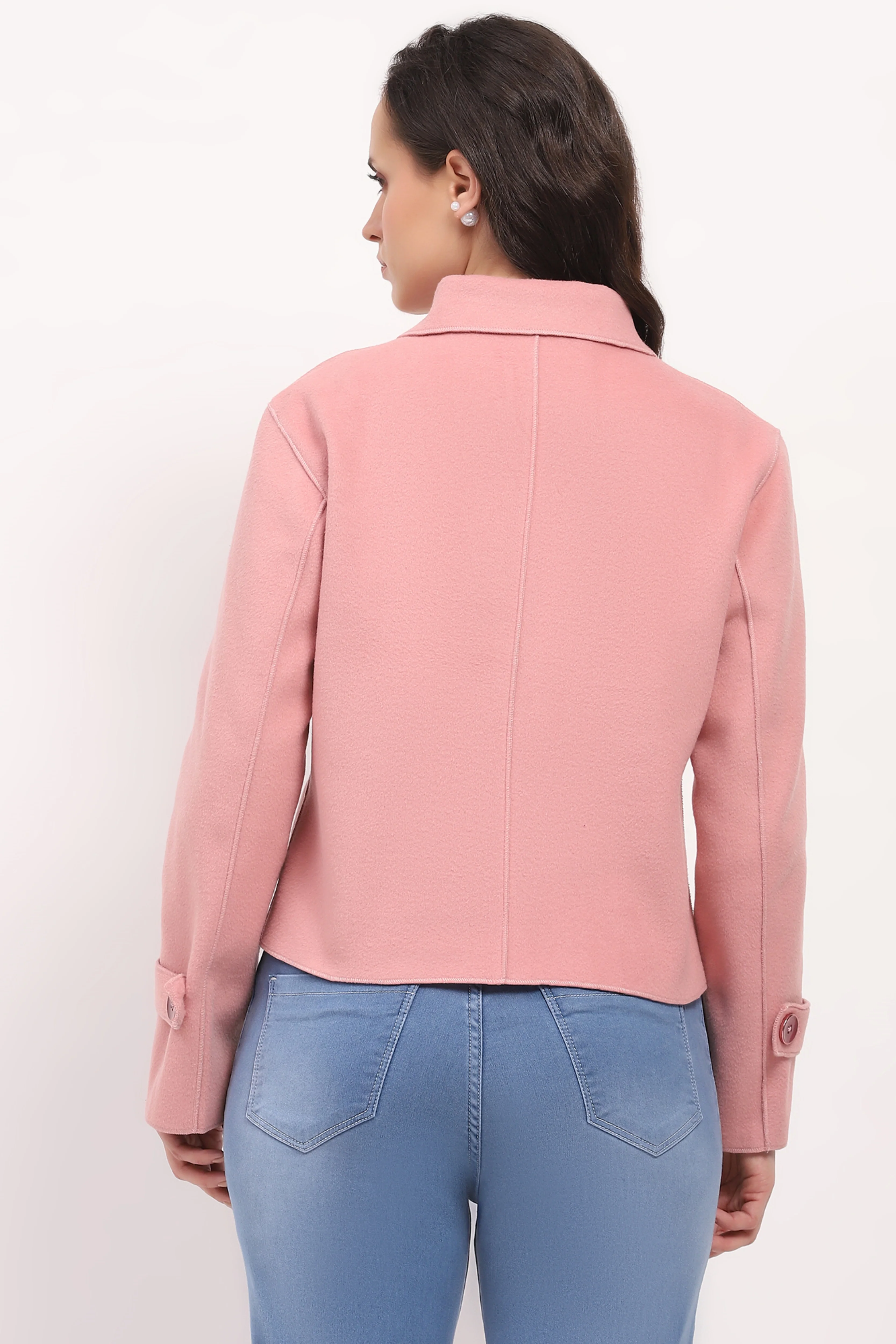 Lightweight Pink Winter Coat - Image 4