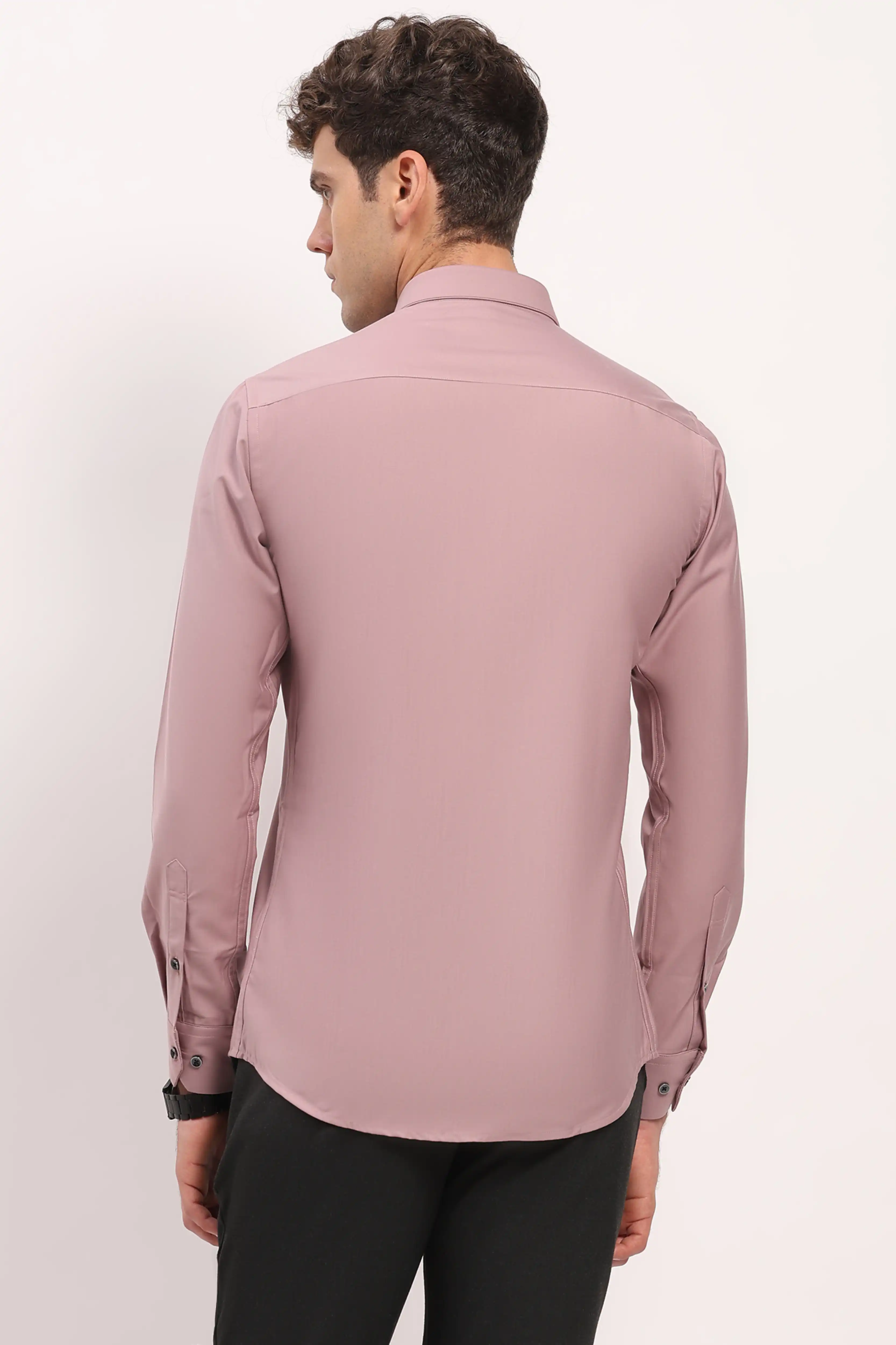Luxury Mauve Casual Shirt - Image 5