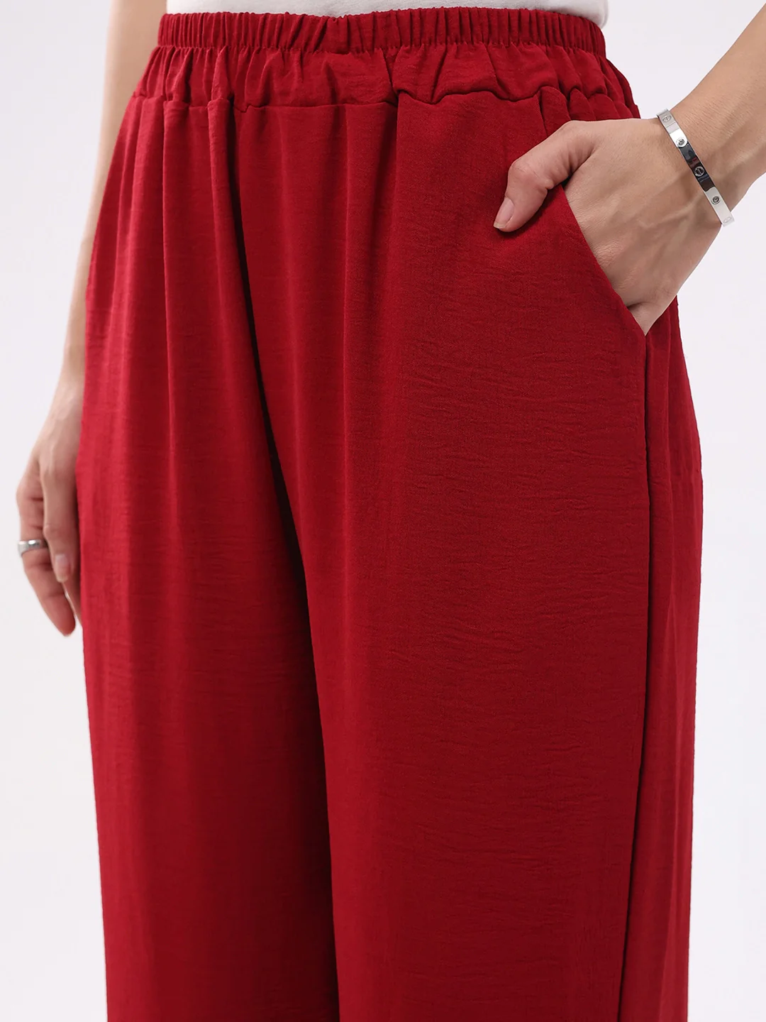Magenta Printed Rayon Blend Loungewear - Image 6