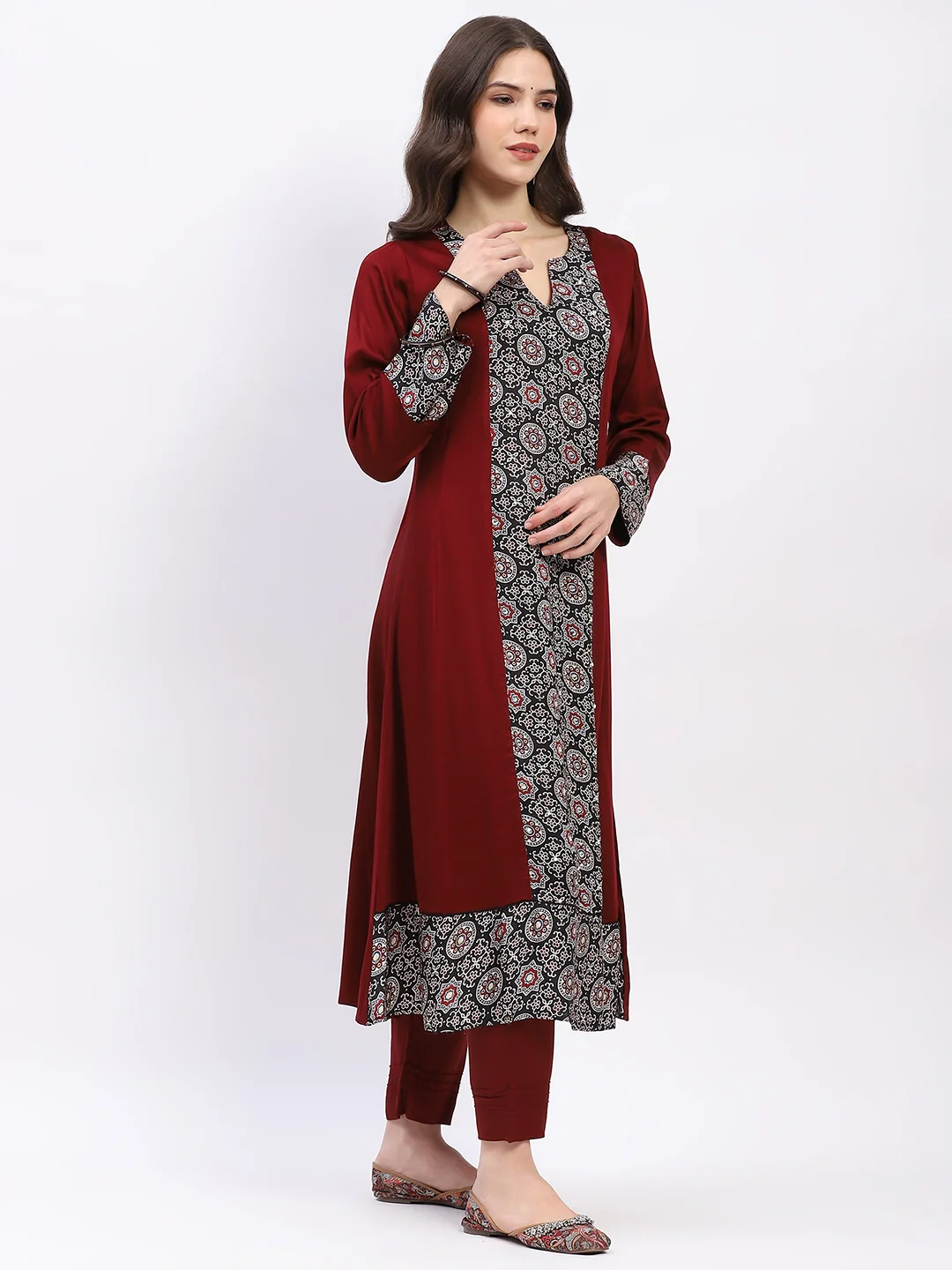 Maroon Modal Suit Set - Image 10