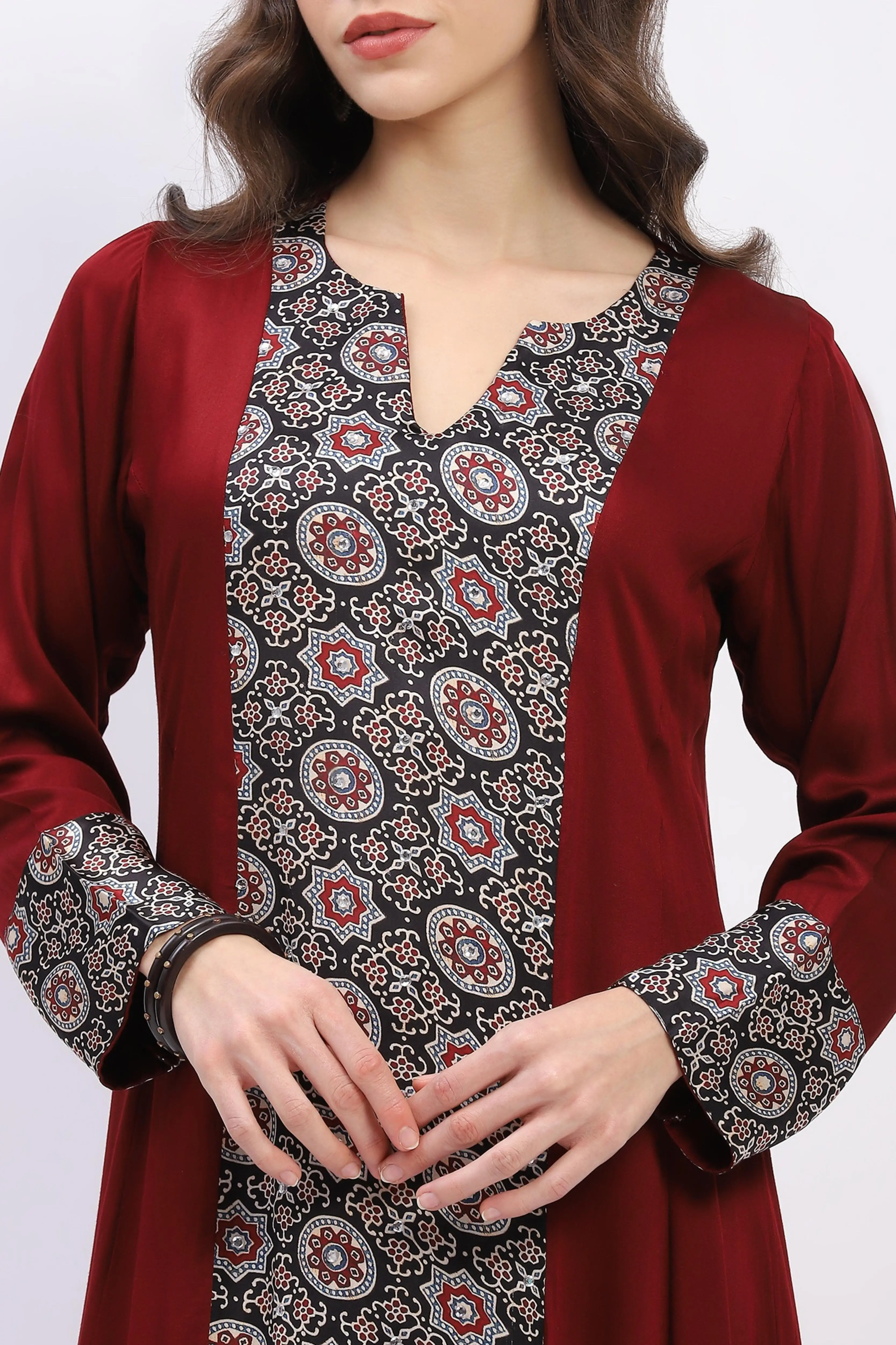 Maroon Modal Suit Set - Image 6