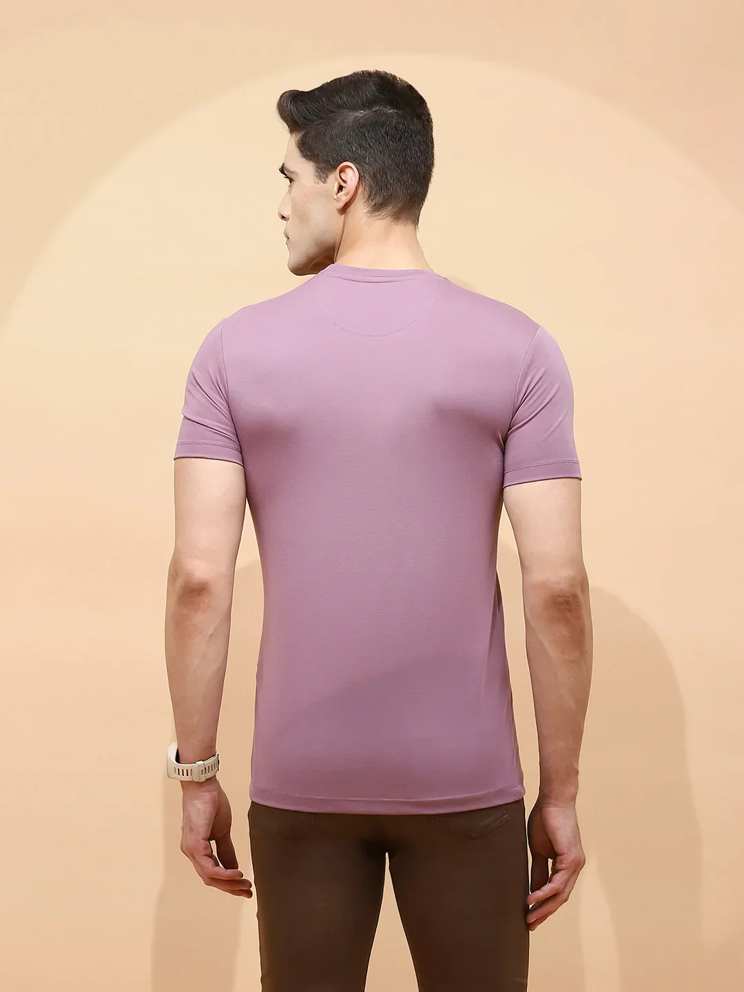 Mauve Viscose Blend T-Shirt - Image 11