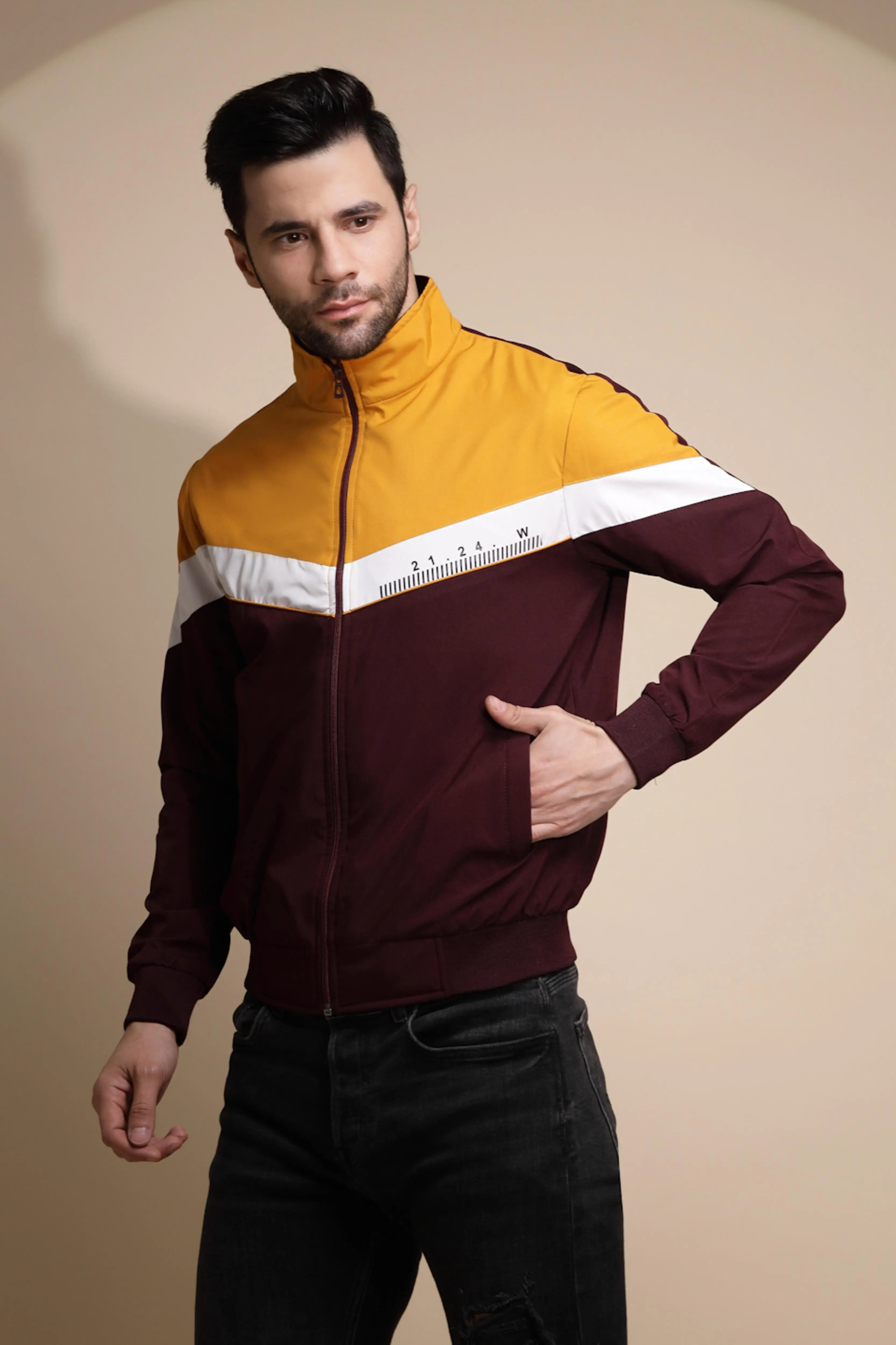 Yellow Solid Jacket - Image 2