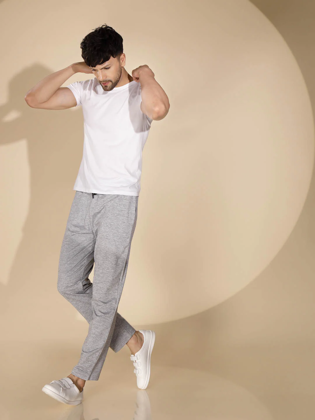 Mens Grey Solid Lower