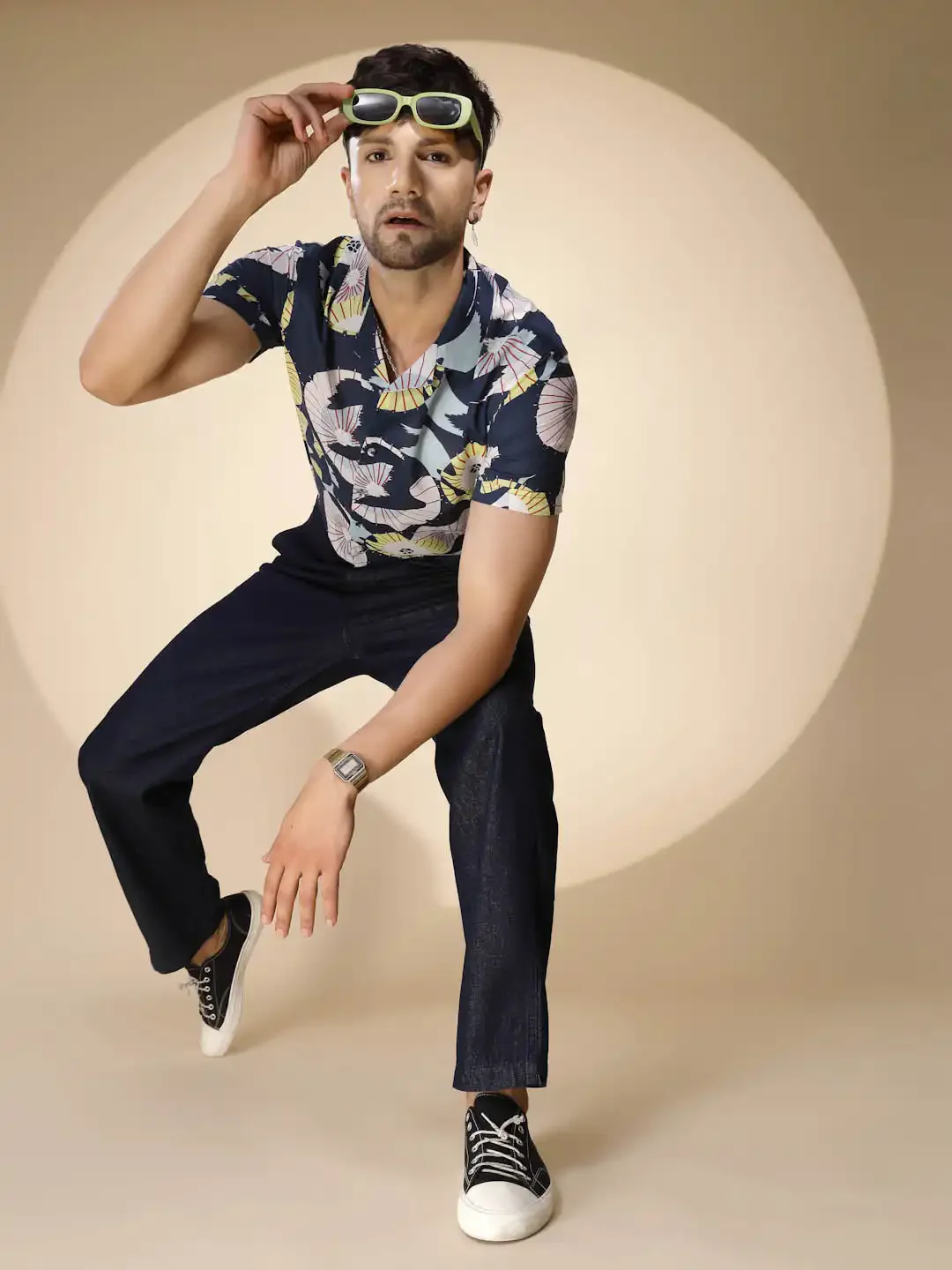 Raw Blue Cotton Blend Solid Jeans - Image 8