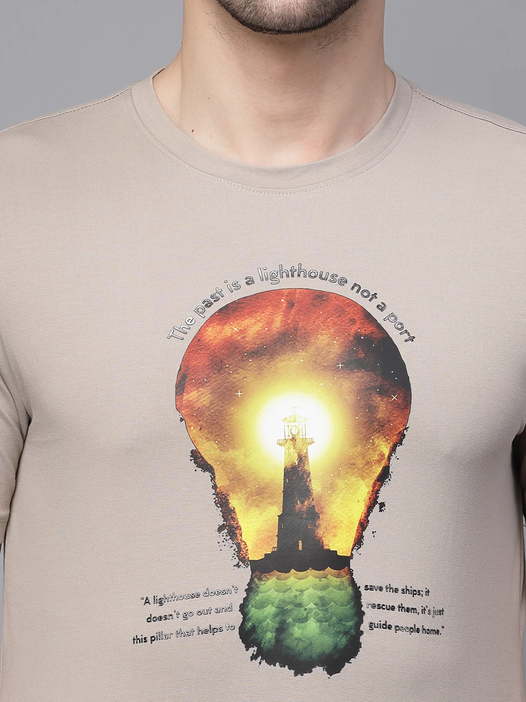 Stark Blush Round Neck Printed T-Shirt - Image 4