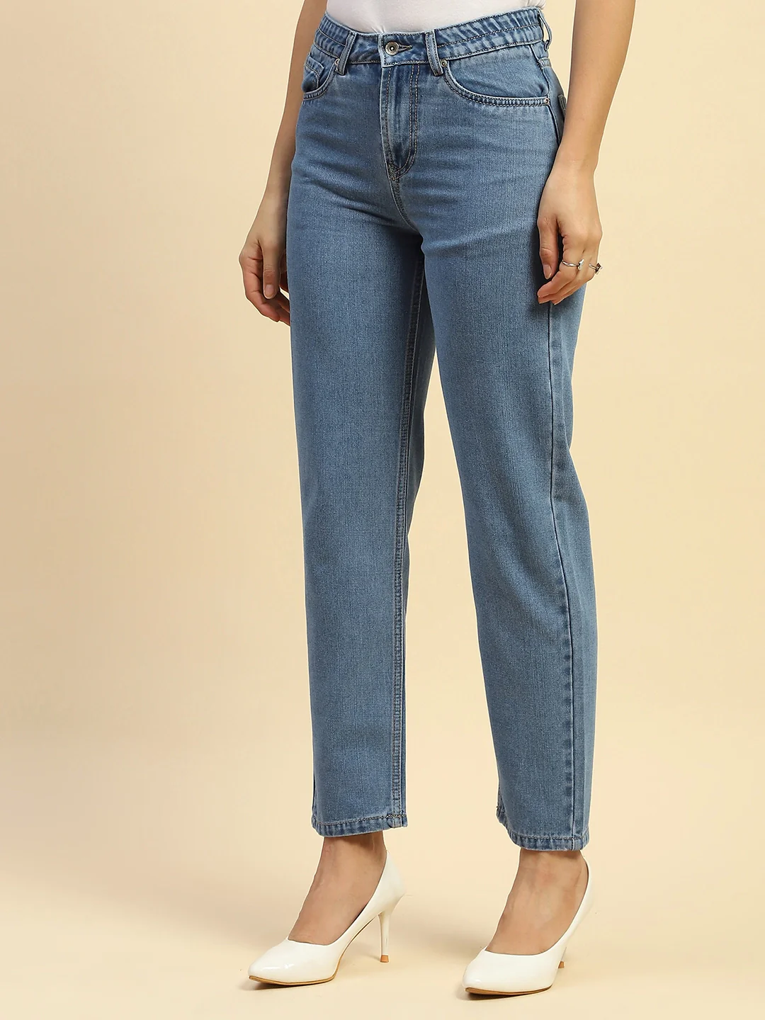 Blue Mom Fit Jeans - Image 9