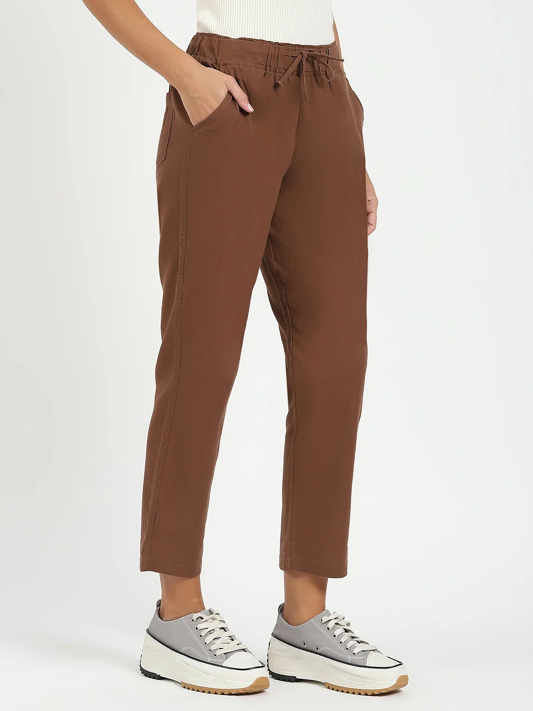 Mocha Cotton Regular Fit Lower - Image 10