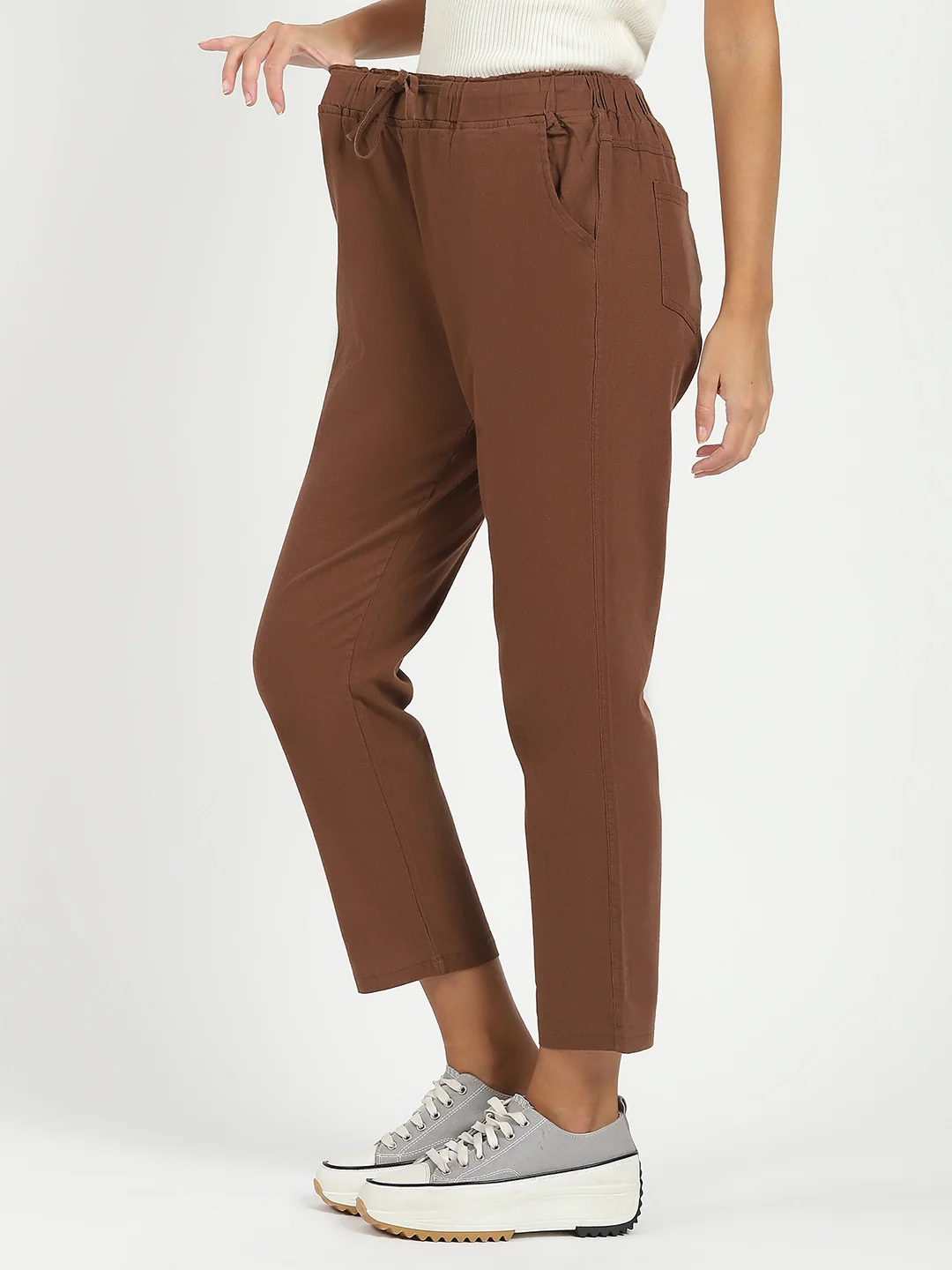 Mocha Cotton Regular Fit Lower - Image 11