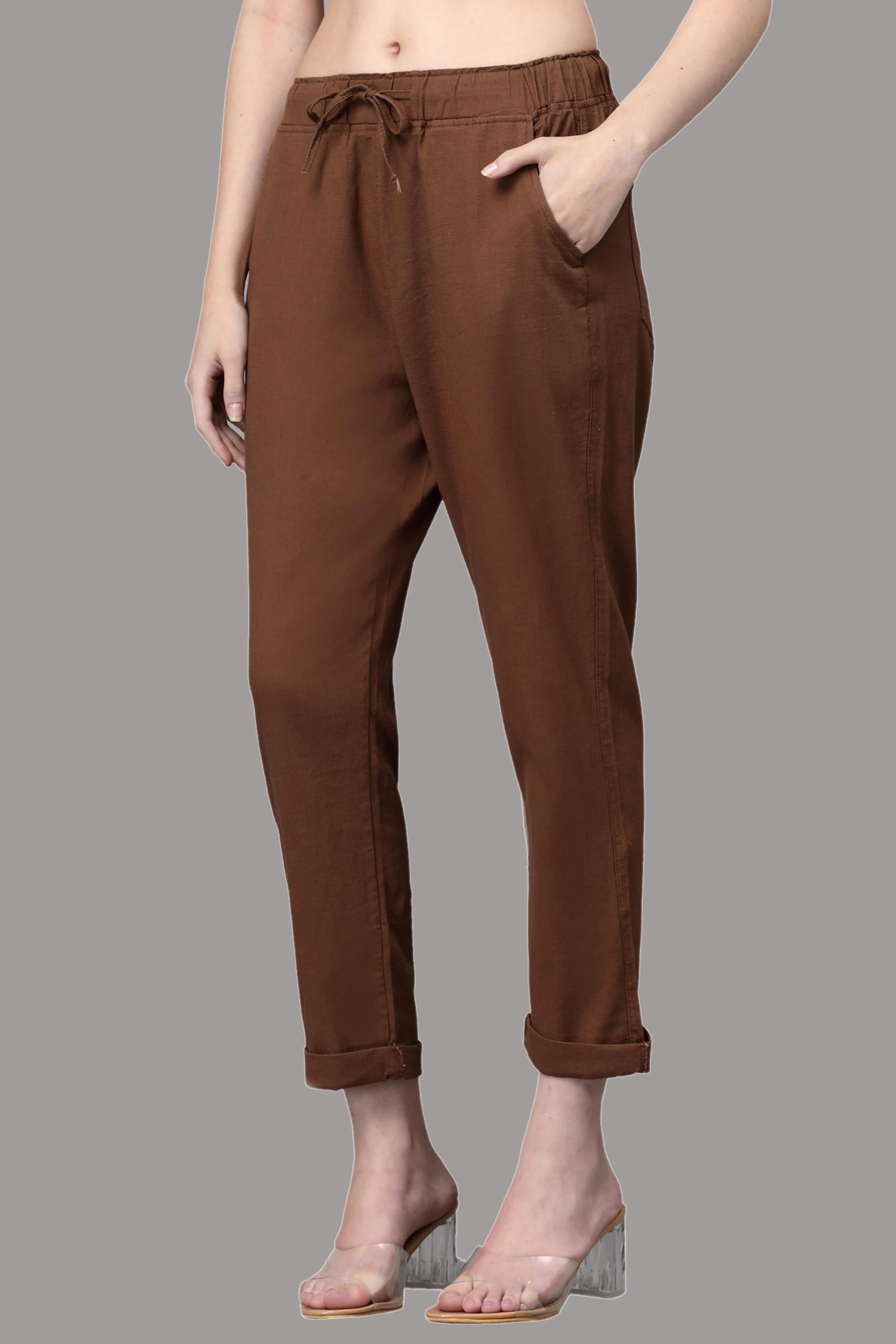 Mocha Cotton Regular Fit Lower - Image 3