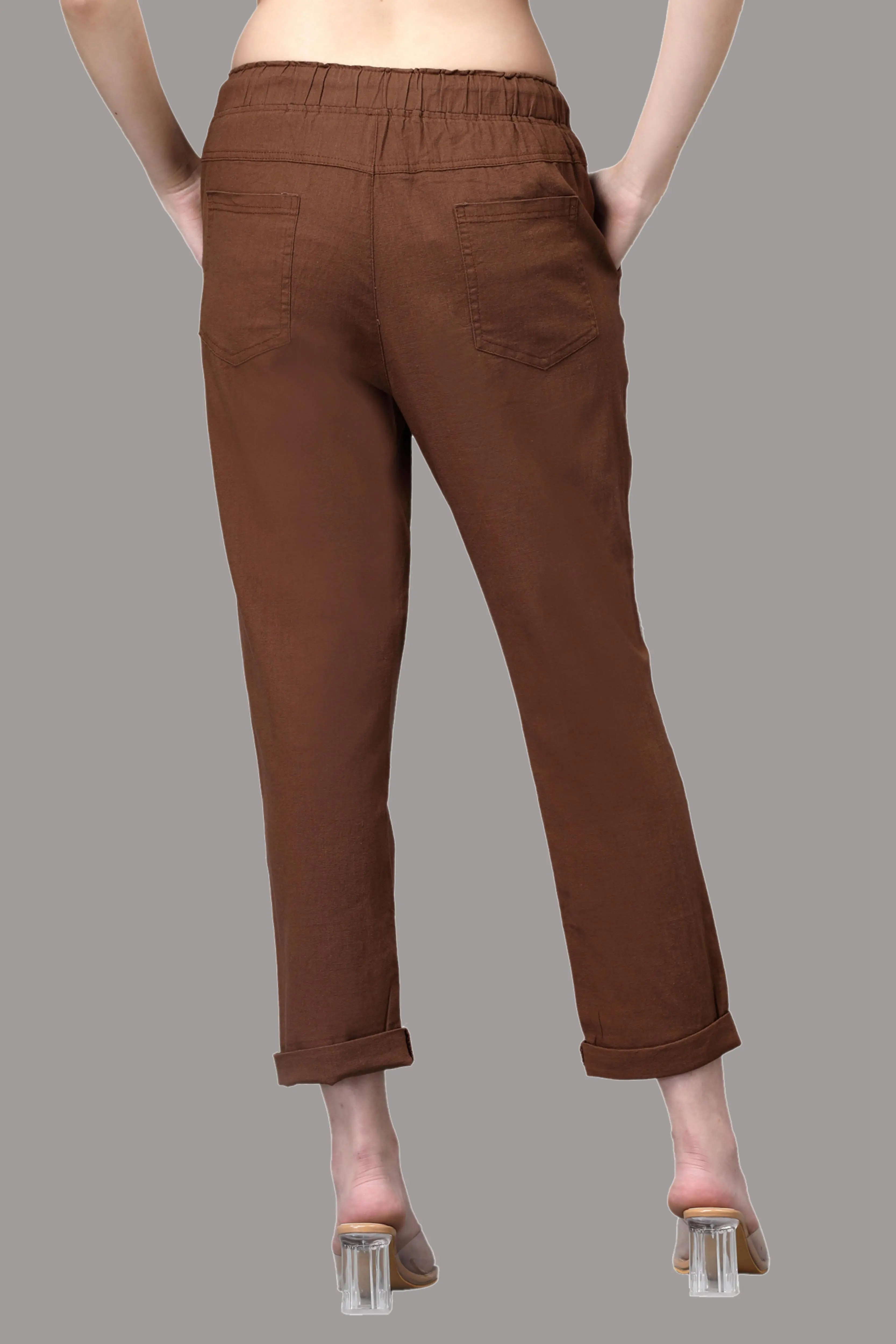 Mocha Cotton Regular Fit Lower - Image 4
