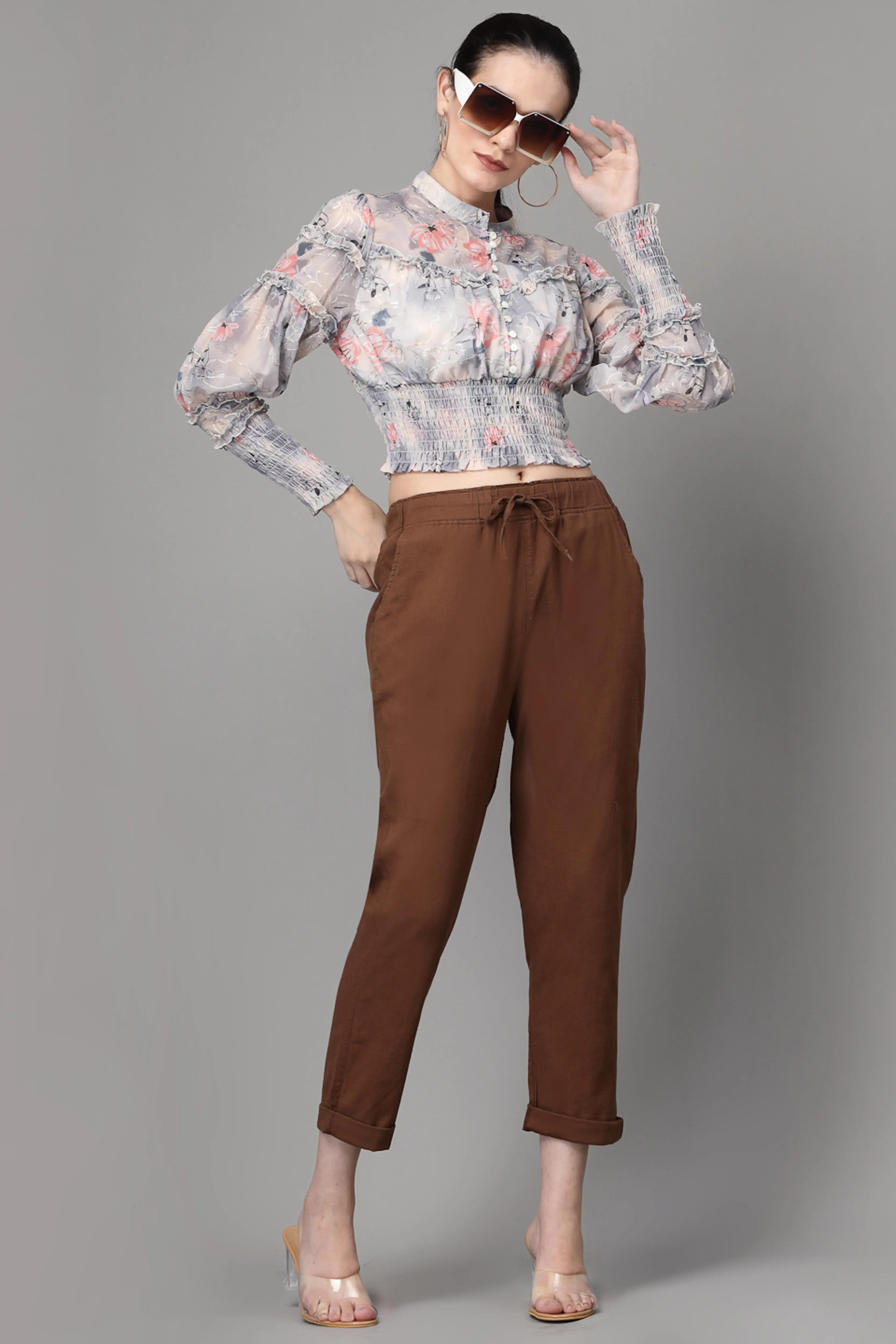 Mocha Cotton Regular Fit Lower - Image 6