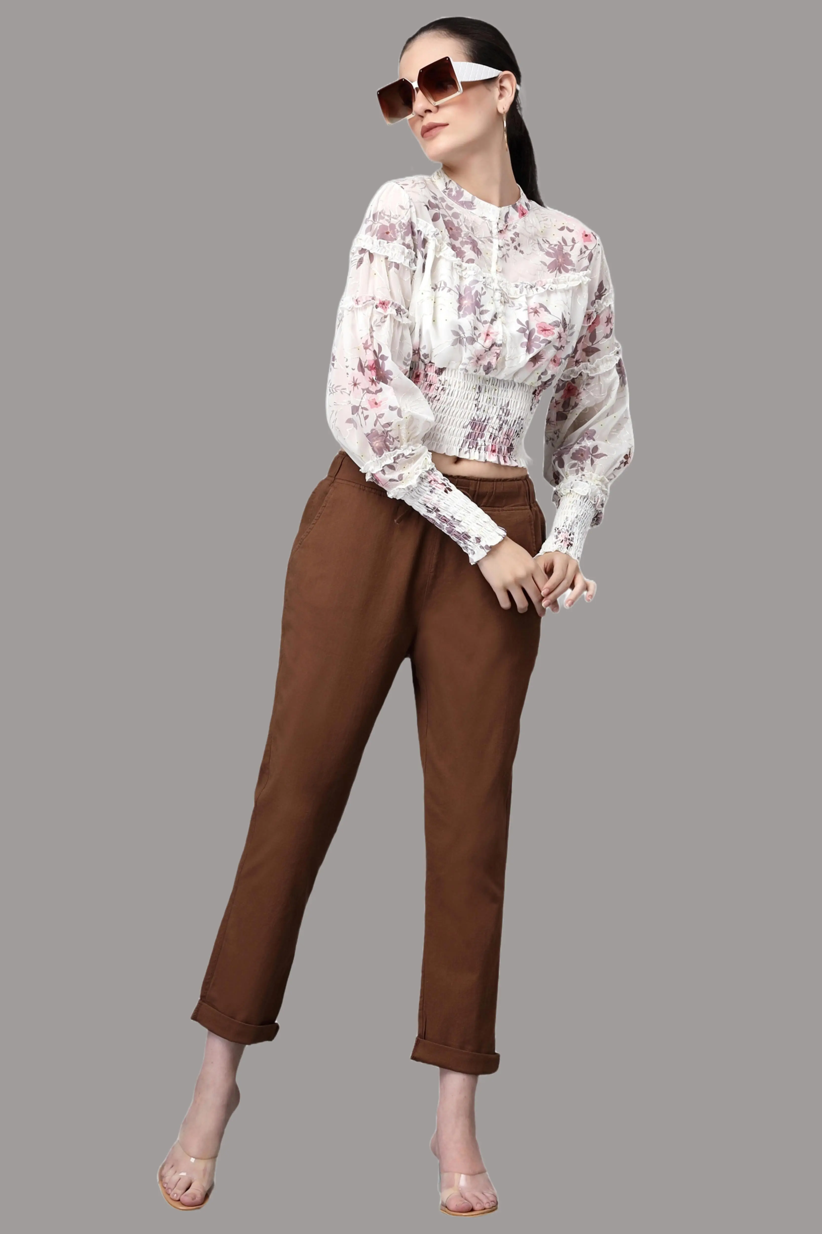 Mocha Cotton Regular Fit Lower - Image 7