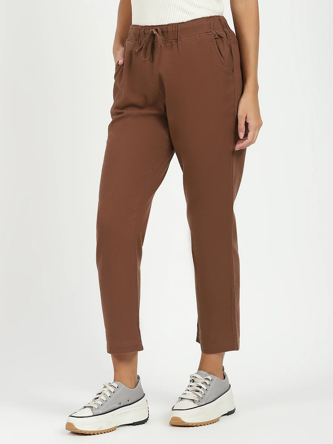 Mocha Cotton Regular Fit Lower - Image 9