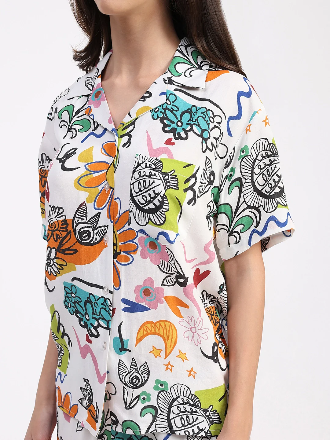 Modal Rayon Quirky Print Short Set - Image 12