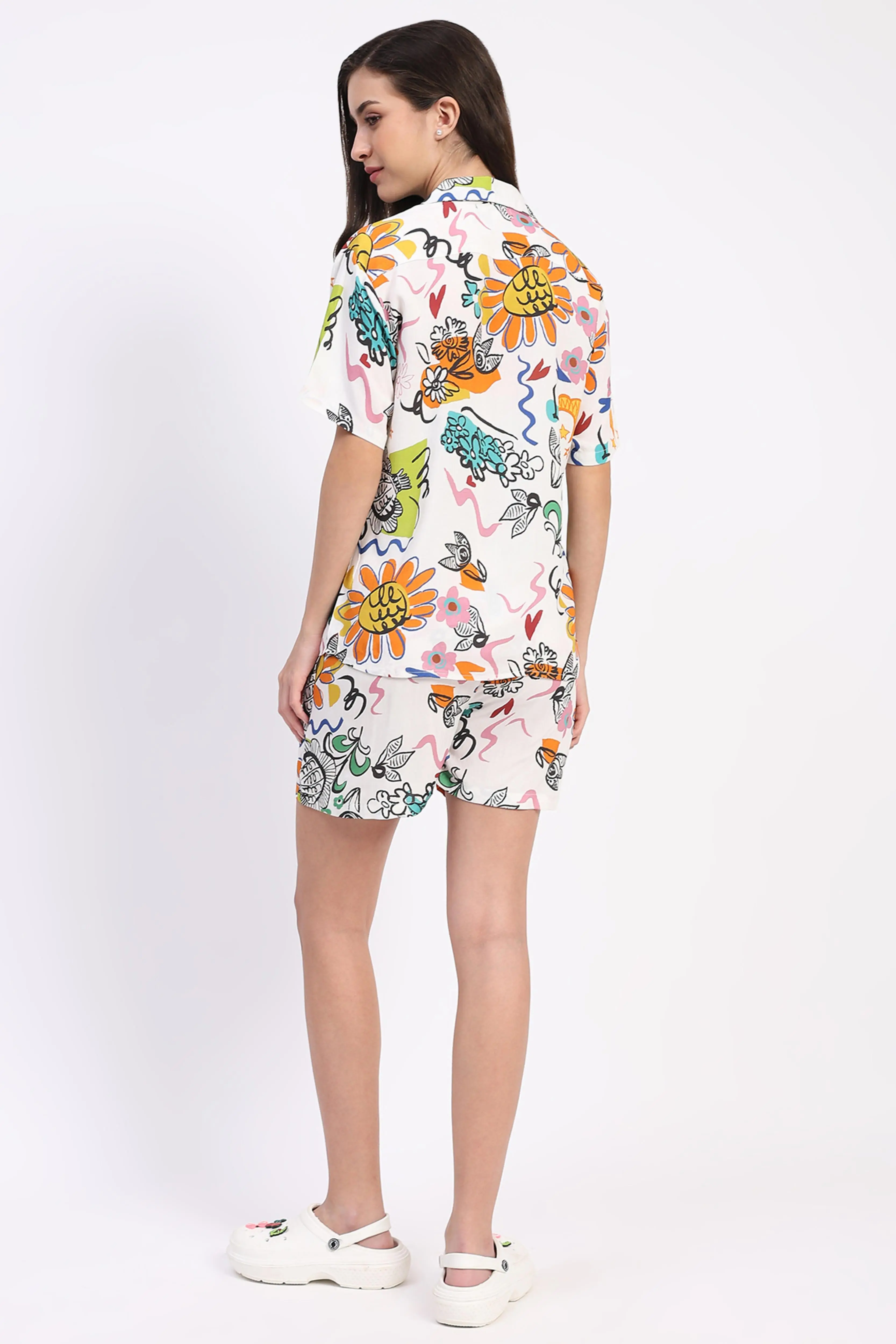 Modal Rayon Quirky Print Short Set - Image 4