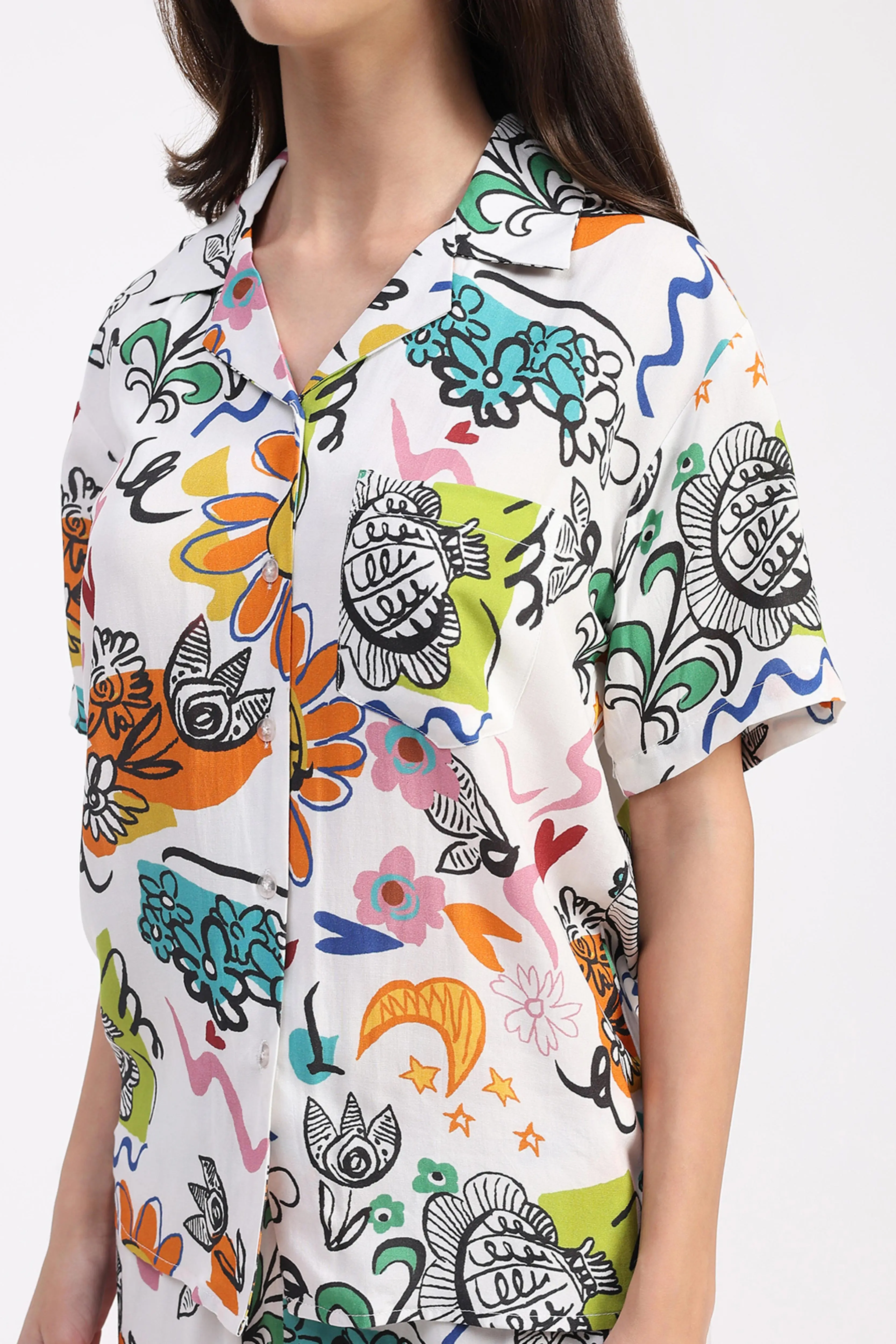 Modal Rayon Quirky Print Short Set - Image 5