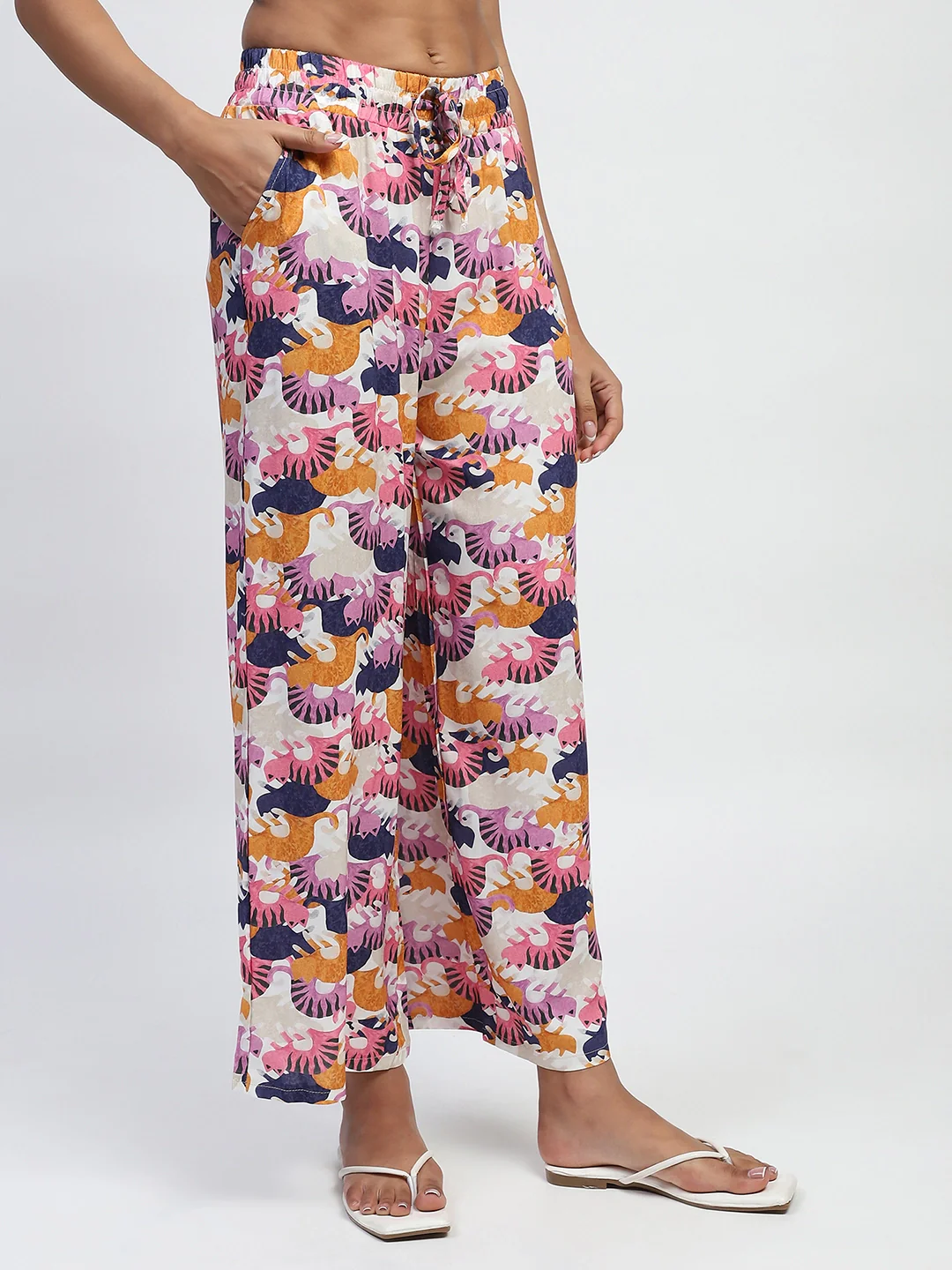 Multi Abstract Rayon Loose Fit Lower - Image 8