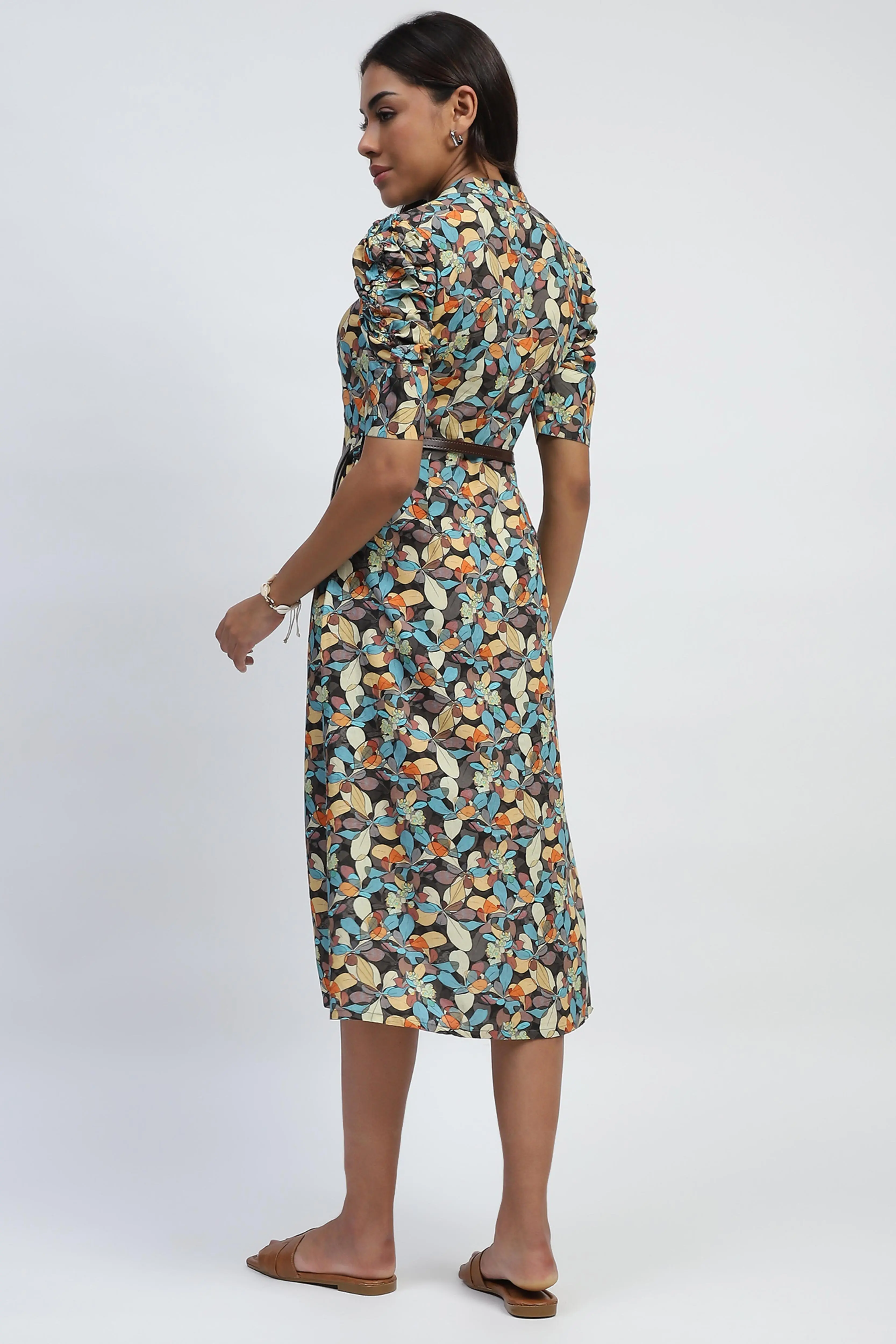 Multi Digital Print Modal Rayon Dress - Image 4