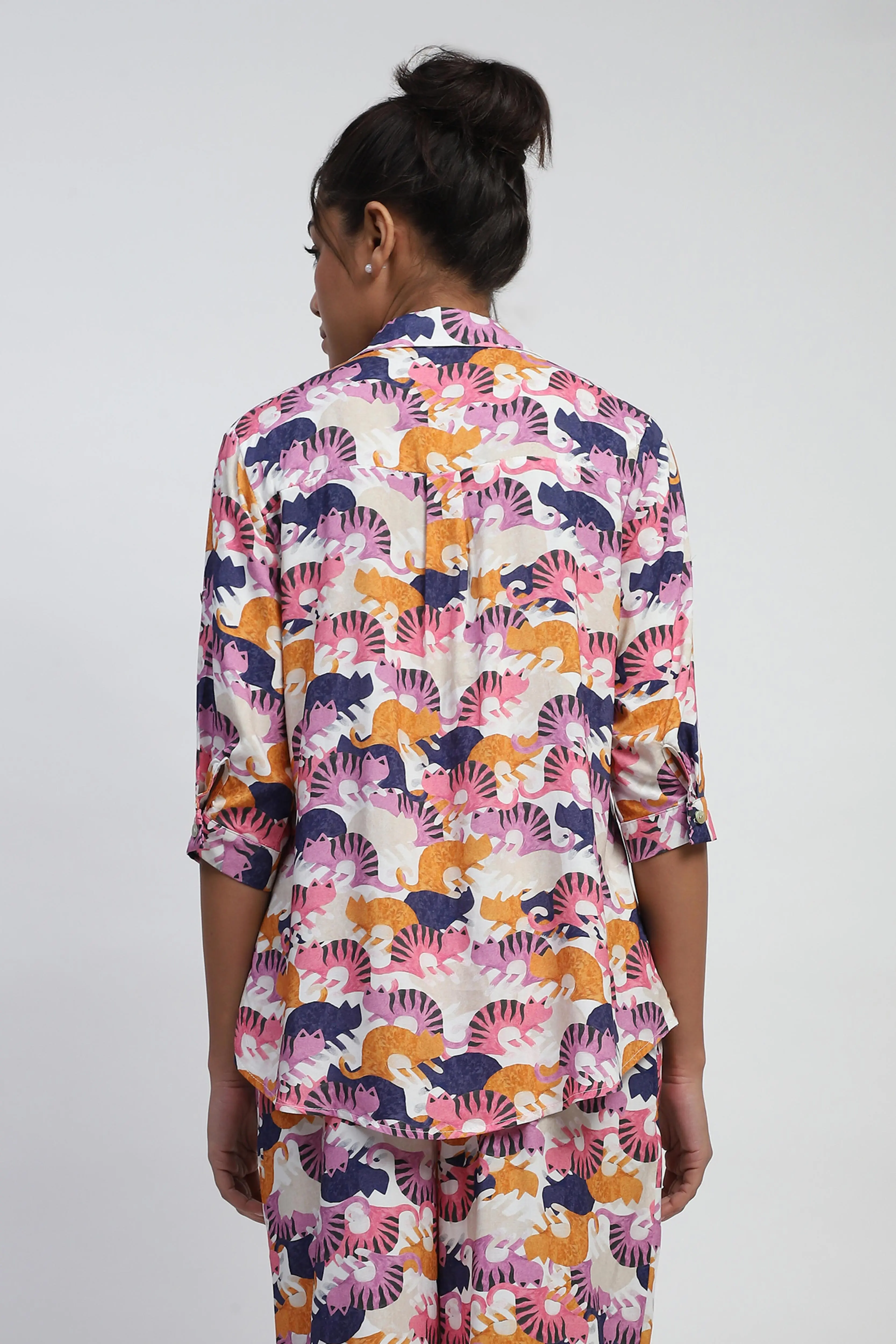 Multi Digital Print Rayon Shirt - Image 4
