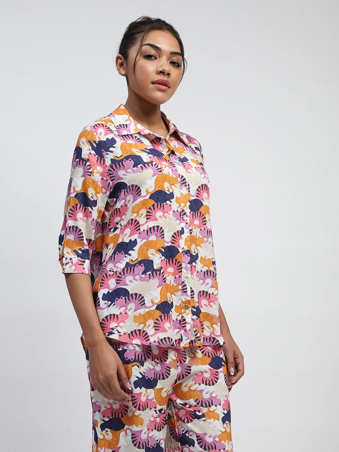 Multi Digital Print Rayon Shirt - Image 9