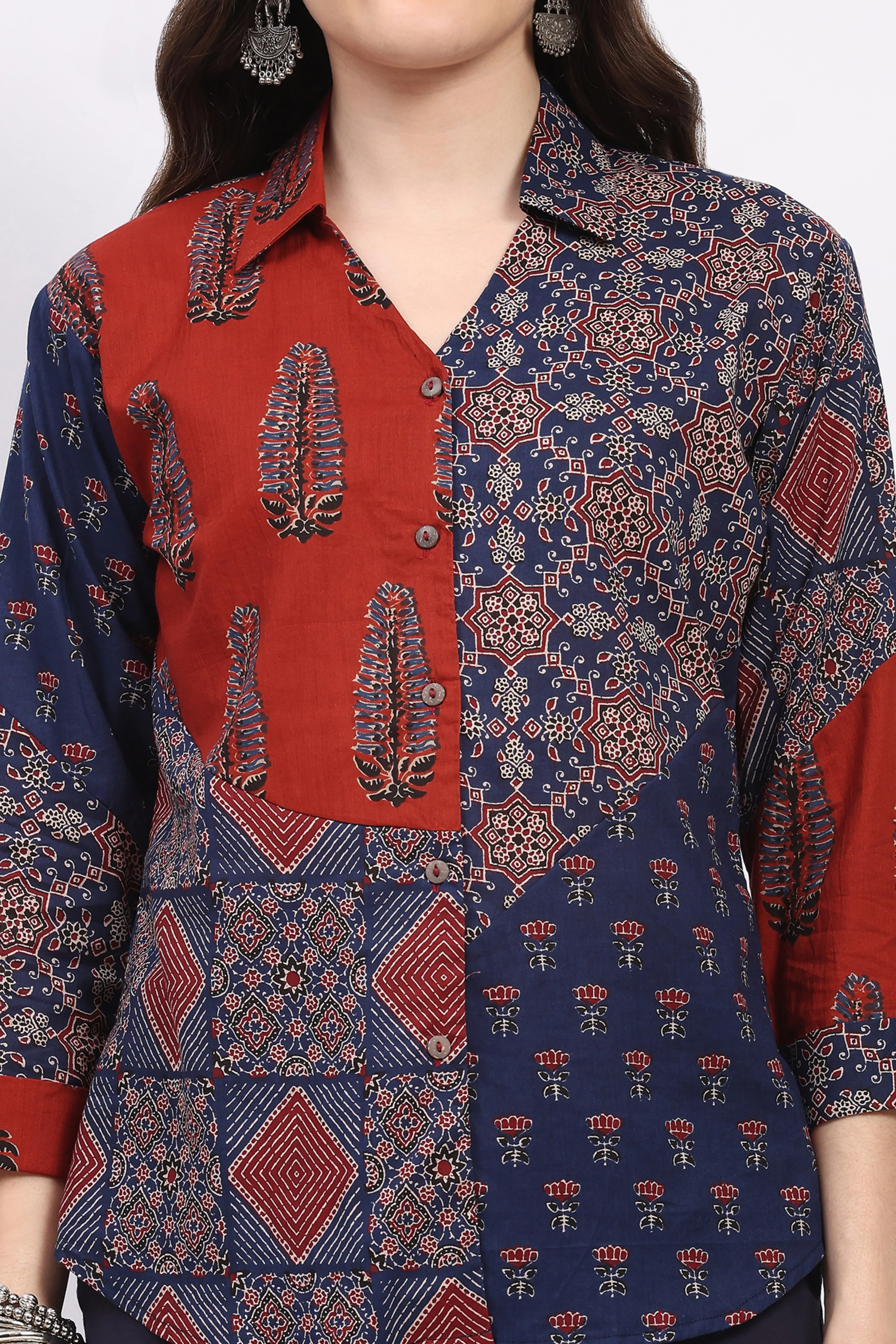 Multicolor Ethnic Motif Printed Tunic - Image 6
