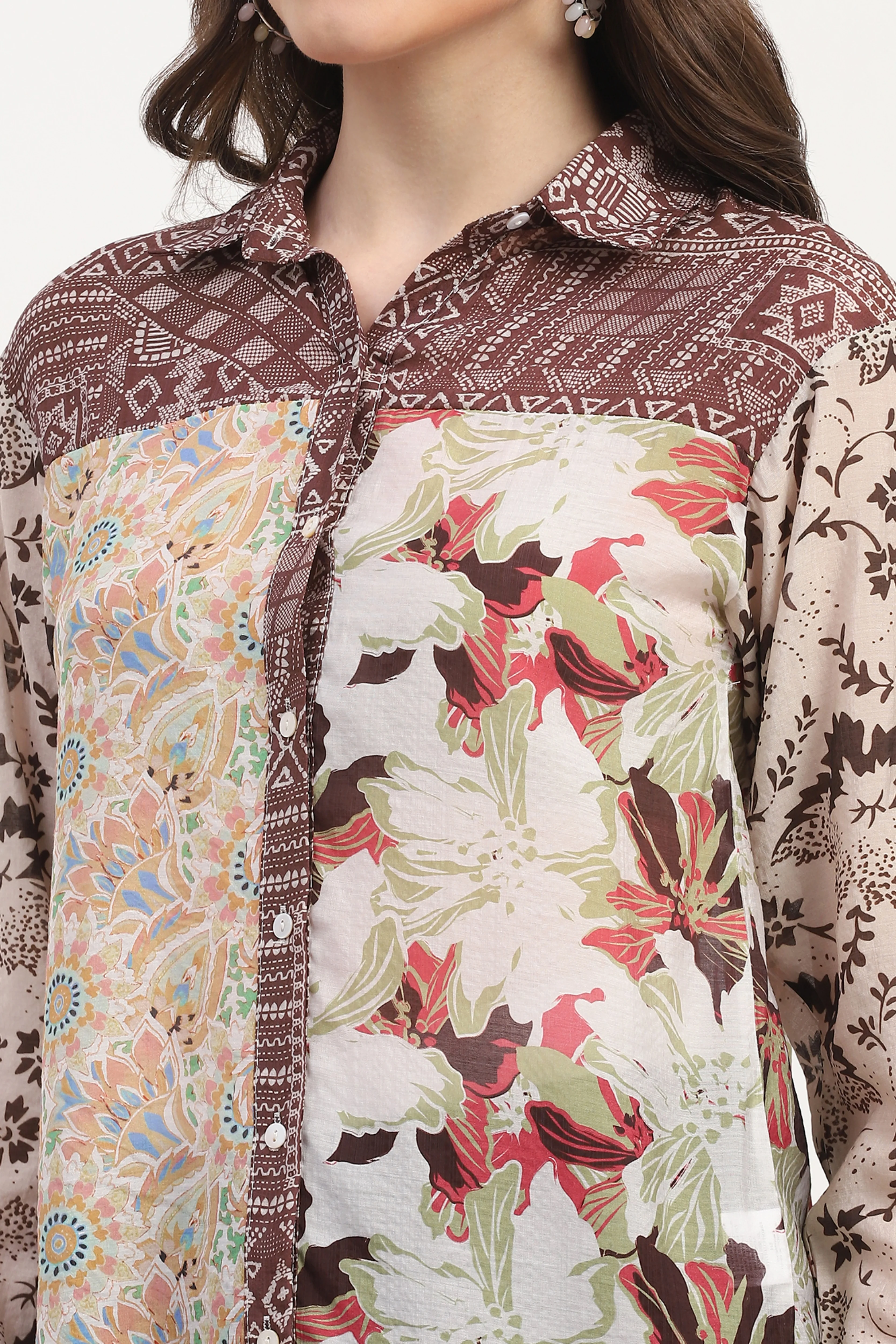 Multicolor Rayon Blend Printed Shirt - Image 6