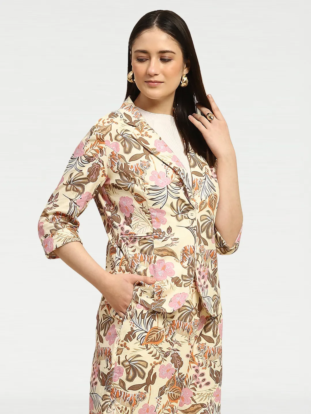 Multi Tropical Print Cotton Co-ord Set - Image 3