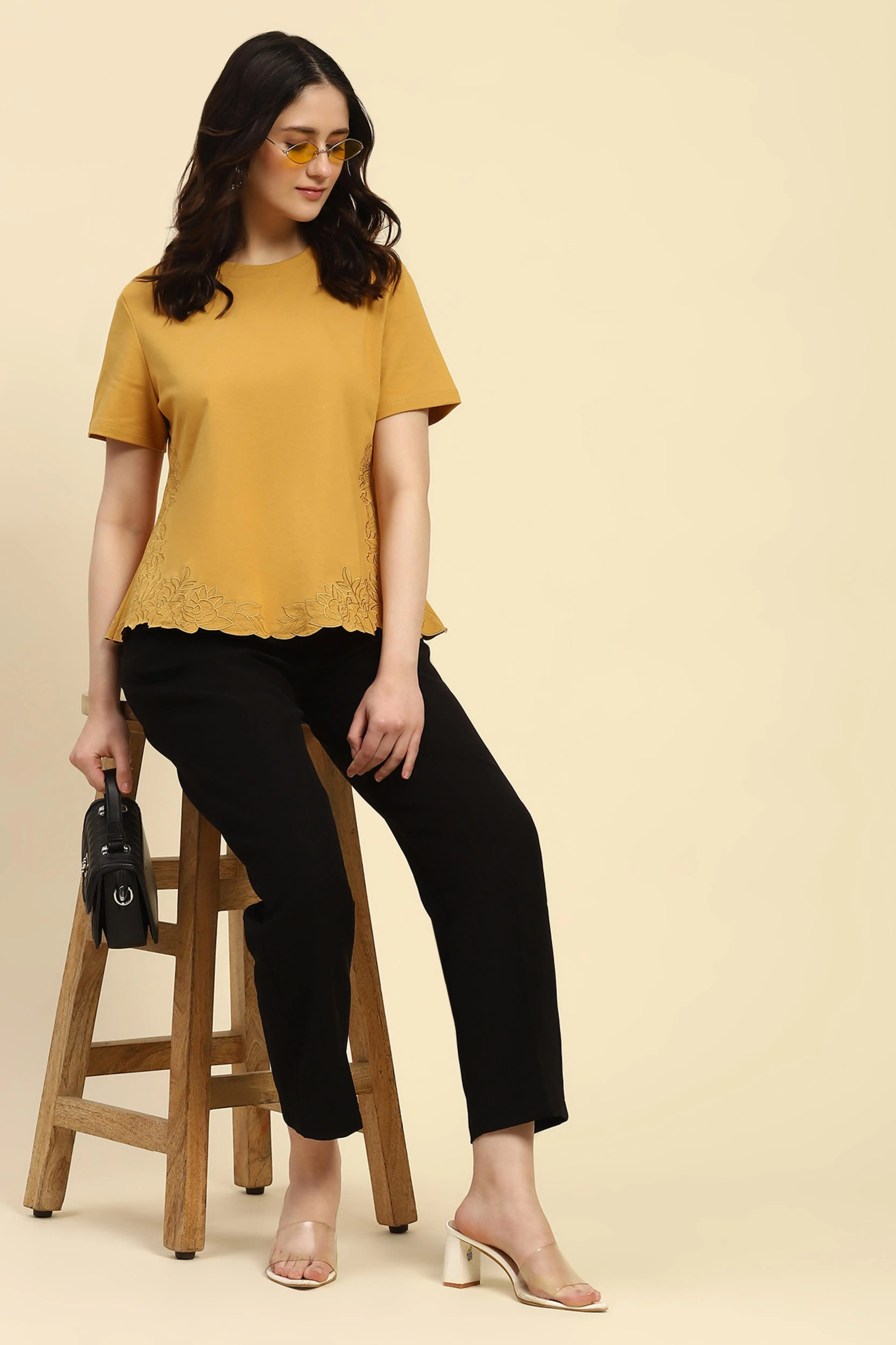 Embroidered UV Protection Cotton Top - Image 6