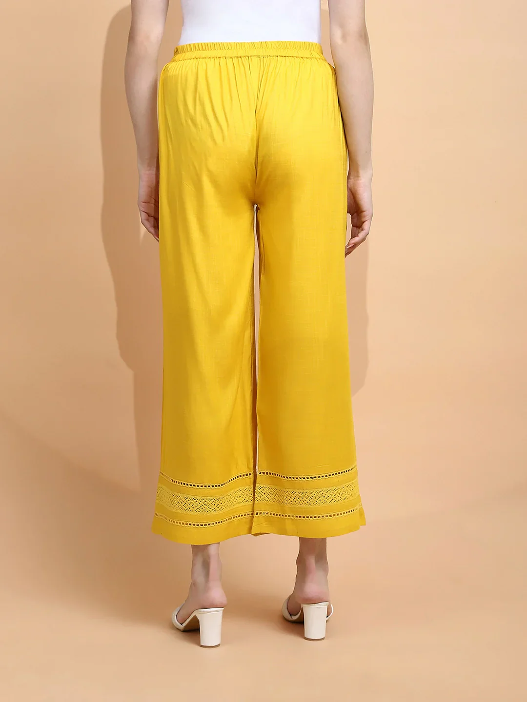 Mustard Rayon Blend Loose Palazzo - Image 13