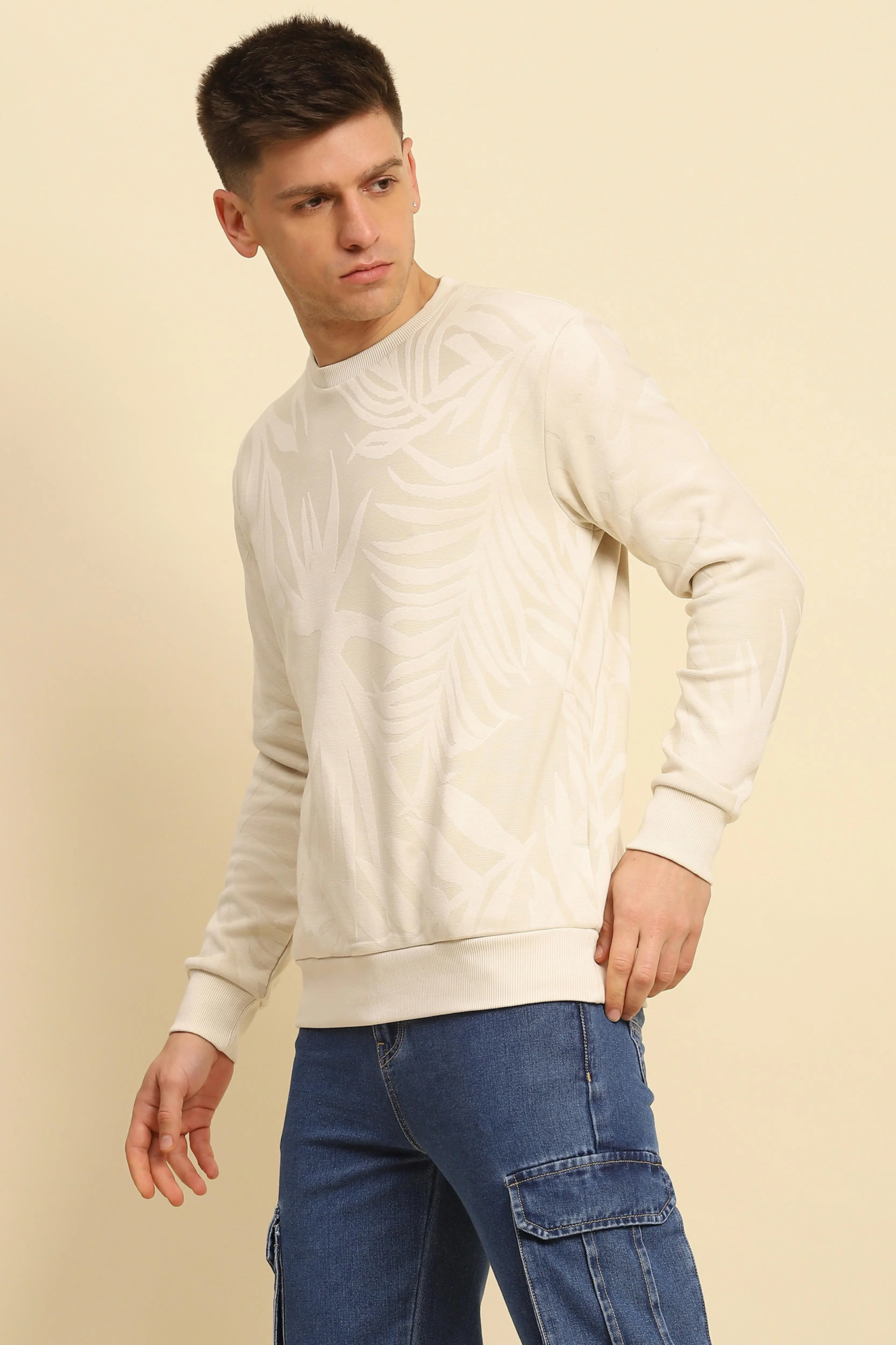 Natural Textured Sweatshirt - Image 2