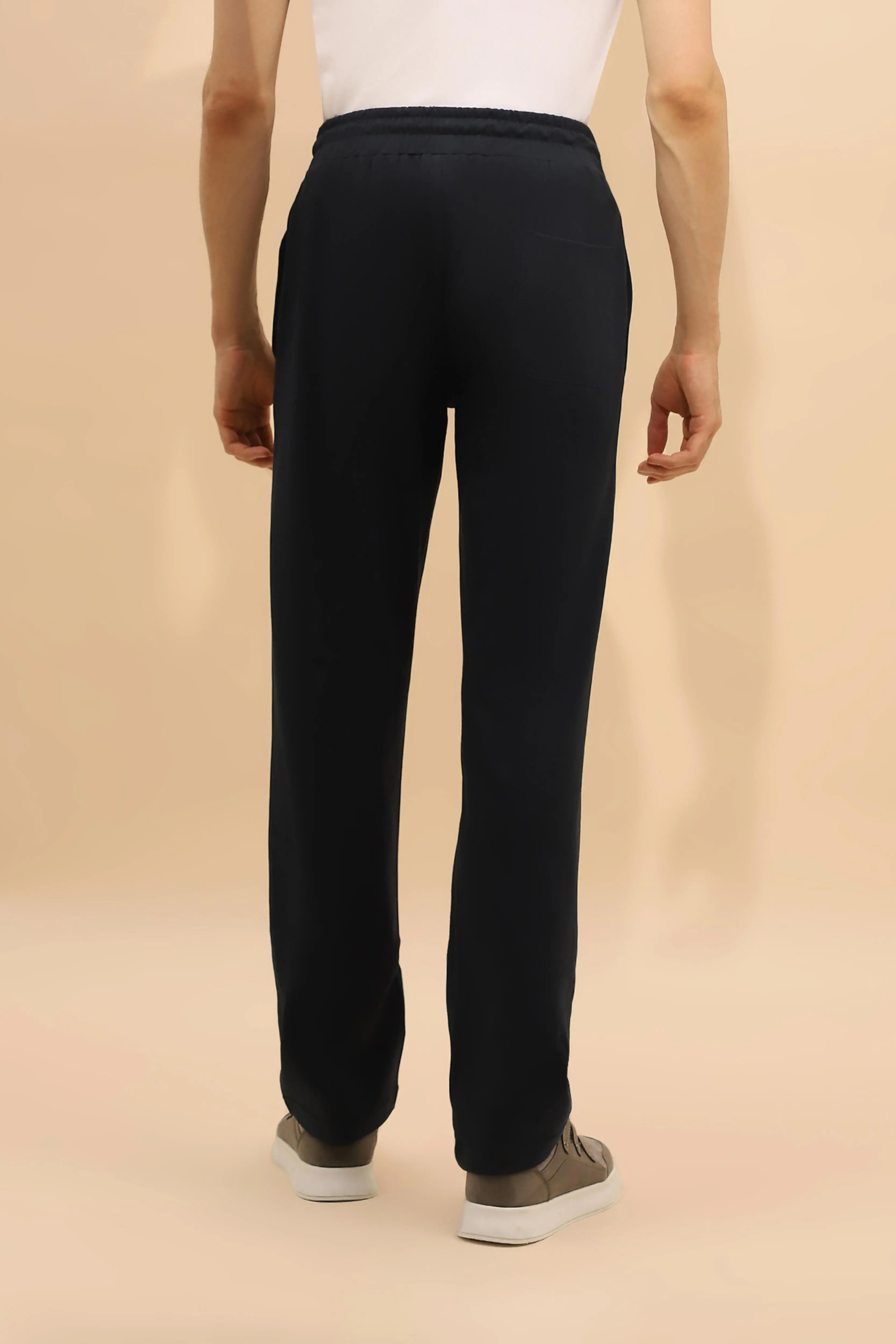 Blue Regular Fit Cotton Blend Lower - Image 4