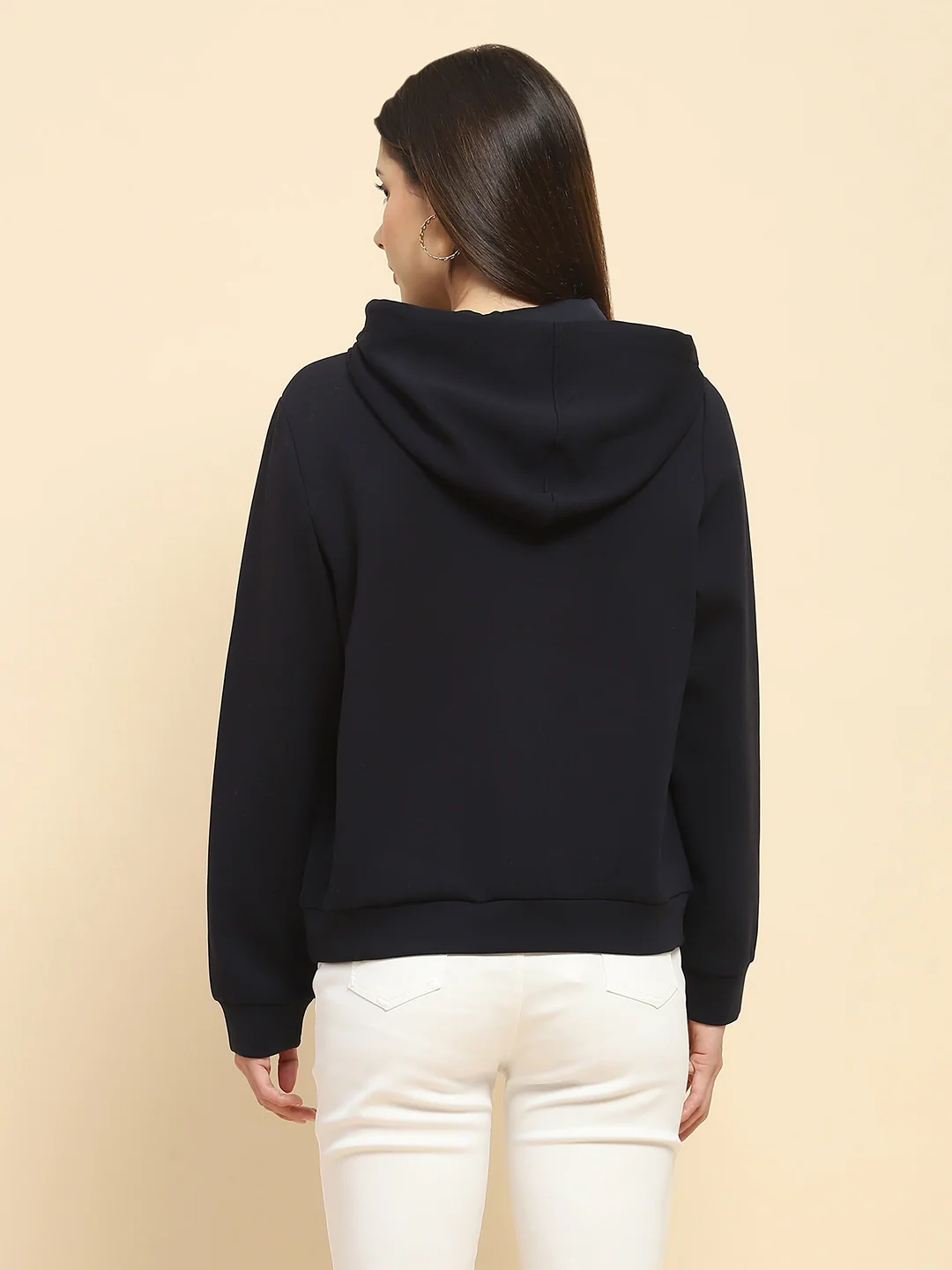 Navy Embroidered Hood Sweatshirt - Image 12