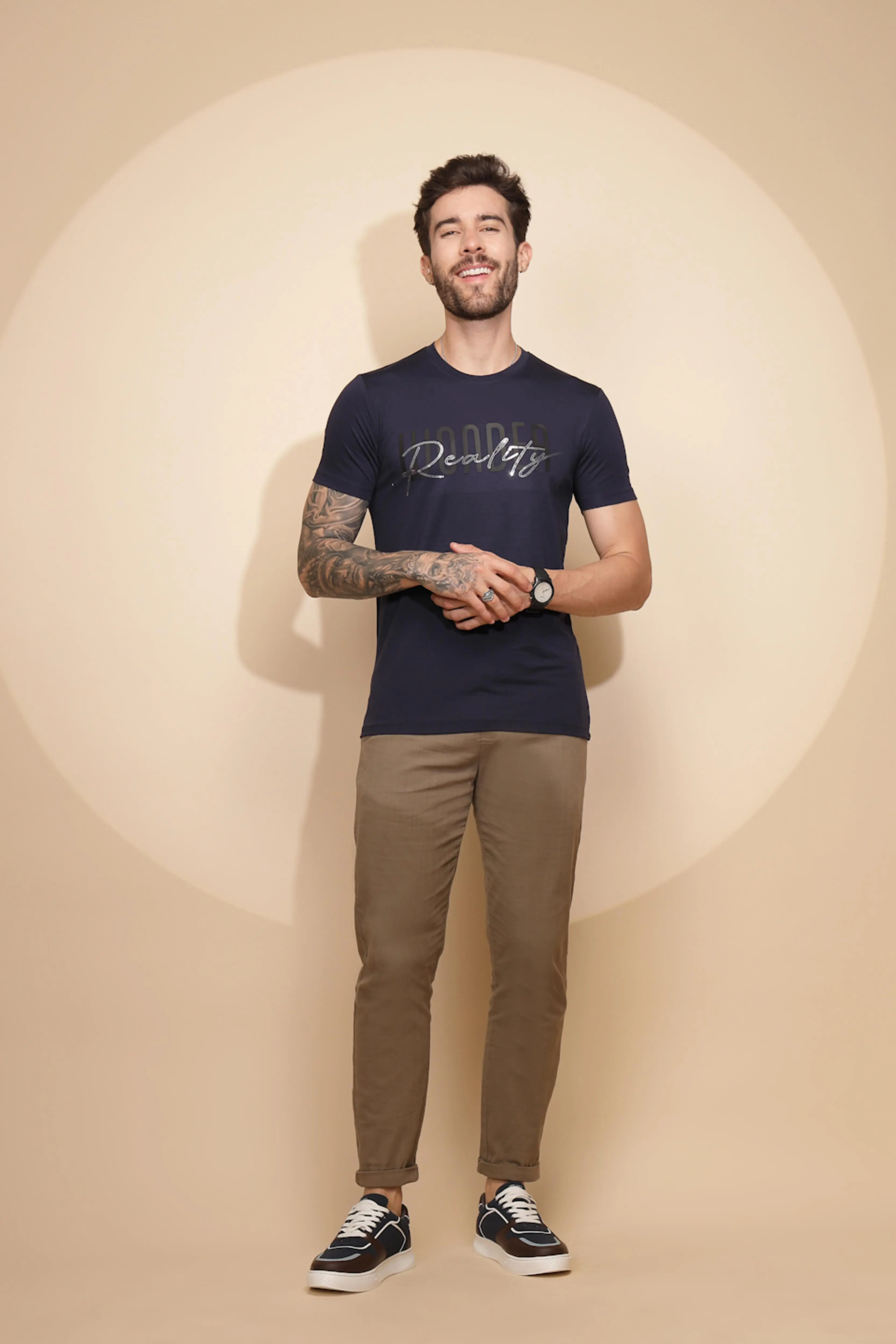 Navy Blue Viscose Blend T-Shirt - Image 6